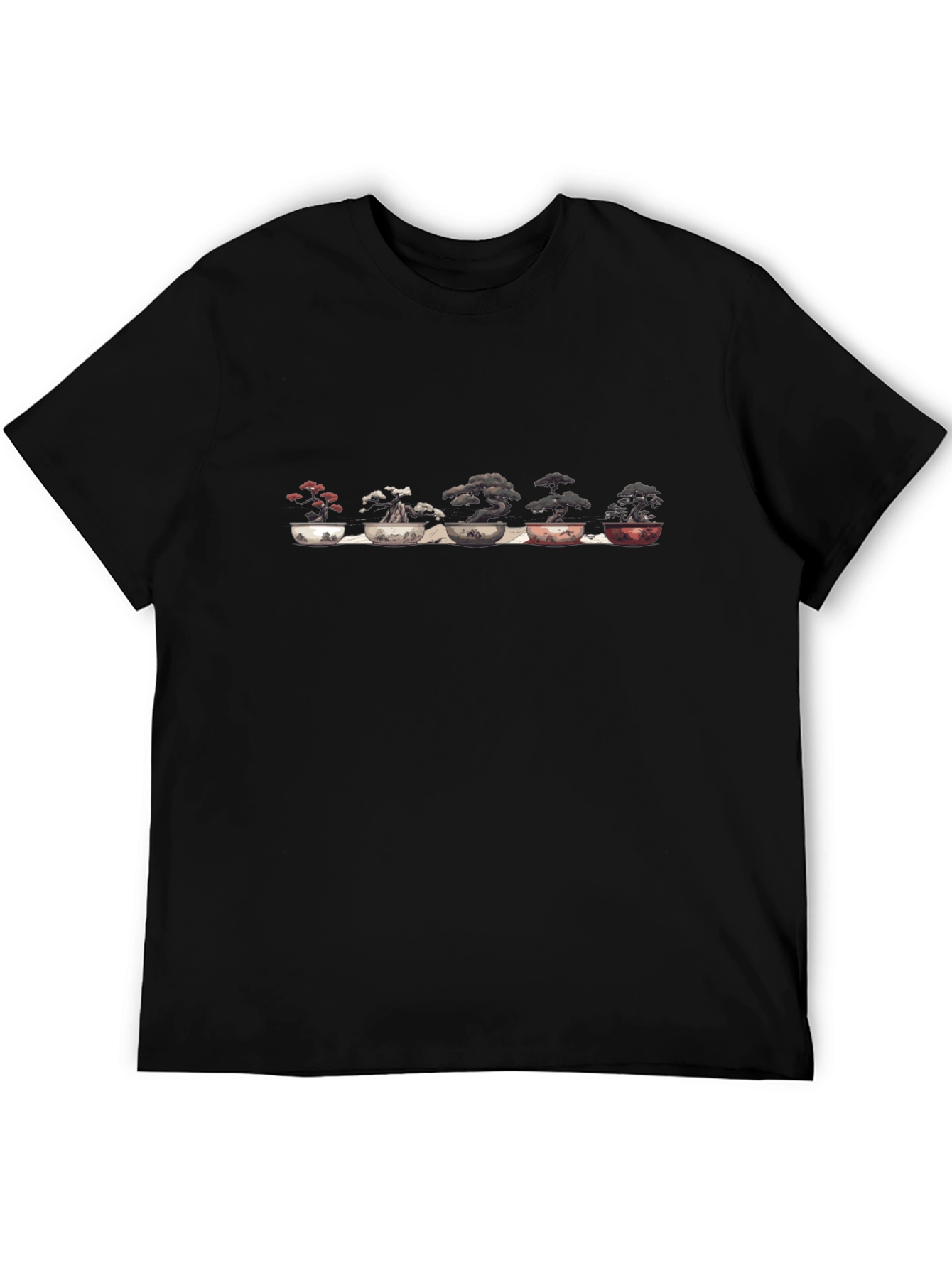 Bonsai Tree Art Black T-Shirt