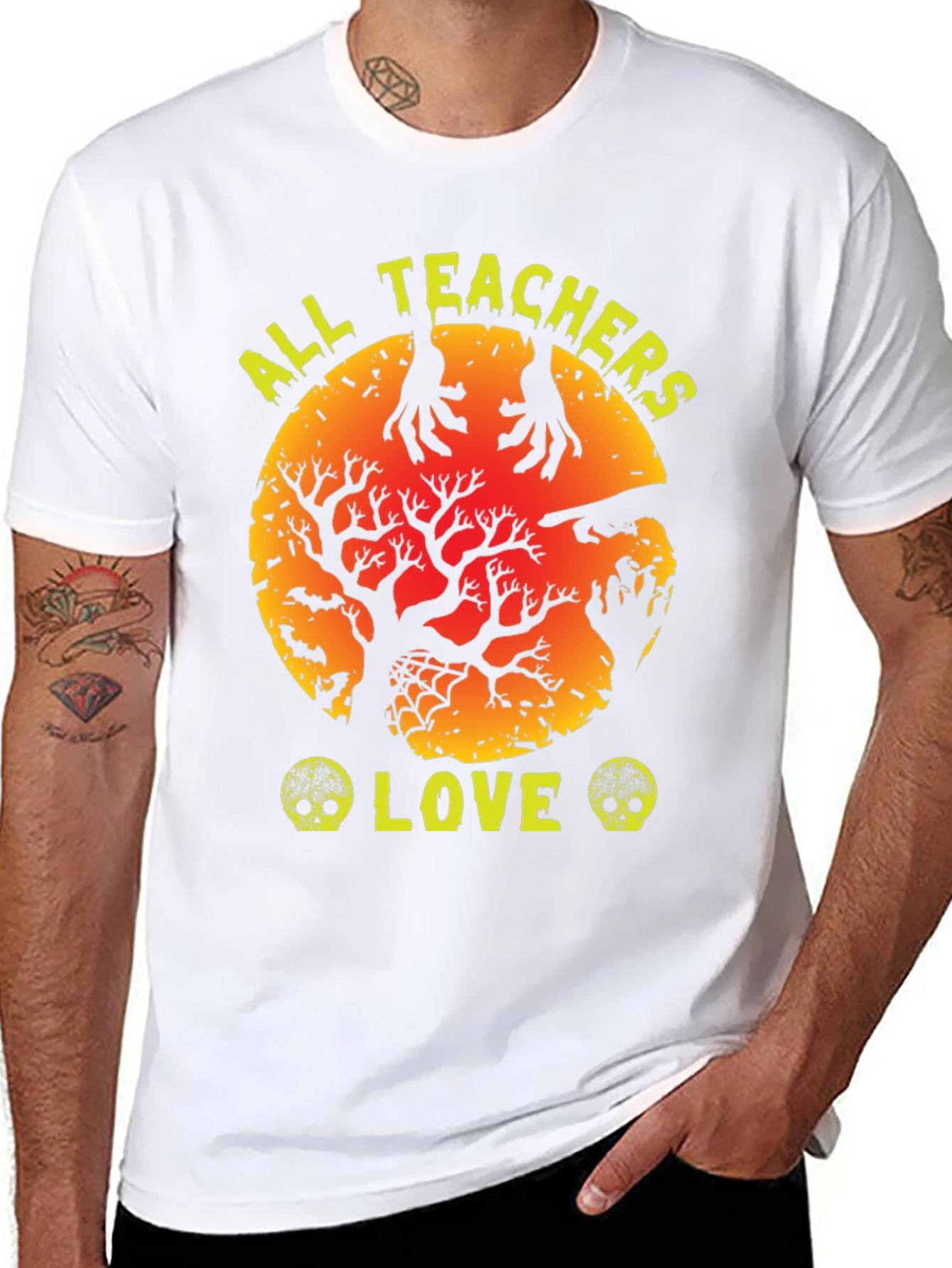 Halloween Teacher T-Shirt - All Teachers Love Spooky Season!