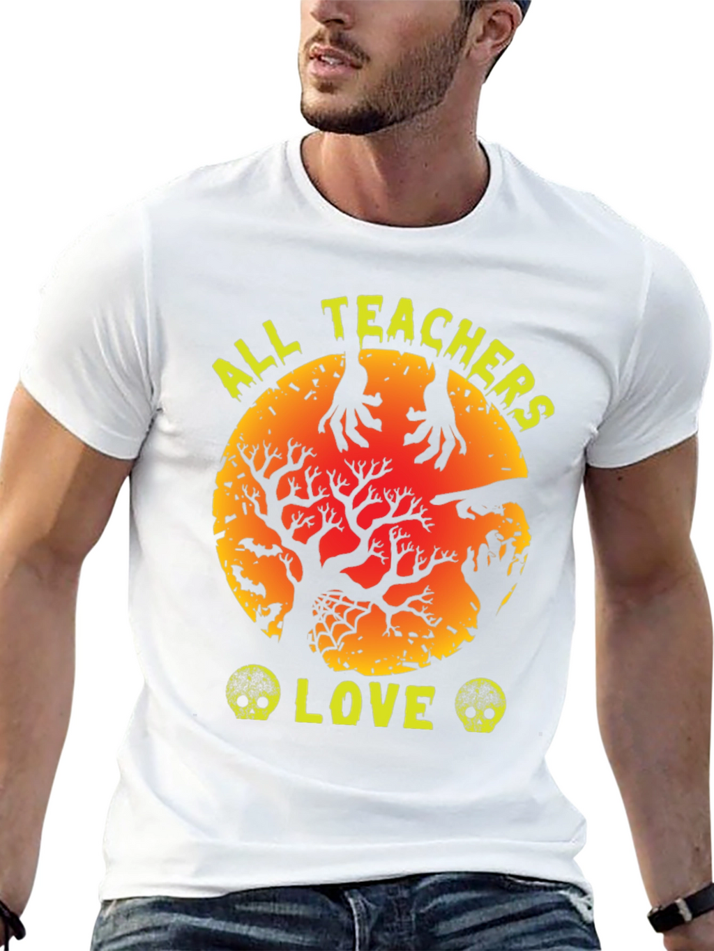 Halloween Teacher T-Shirt - All Teachers Love Spooky Season!