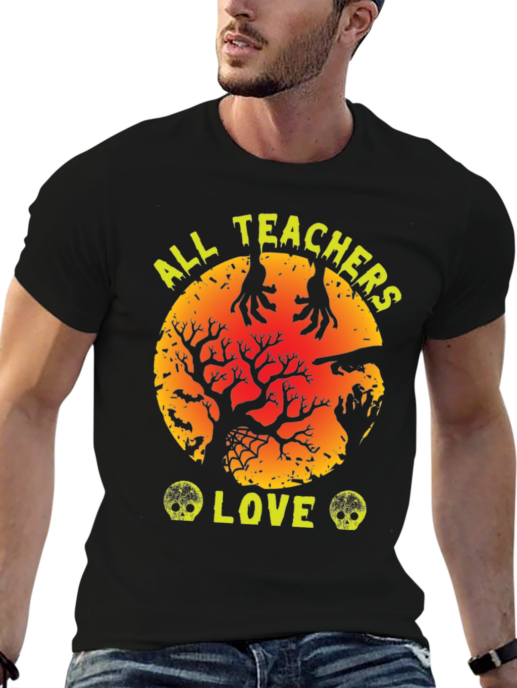 Halloween Teacher T-Shirt - All Teachers Love Spooky Season!