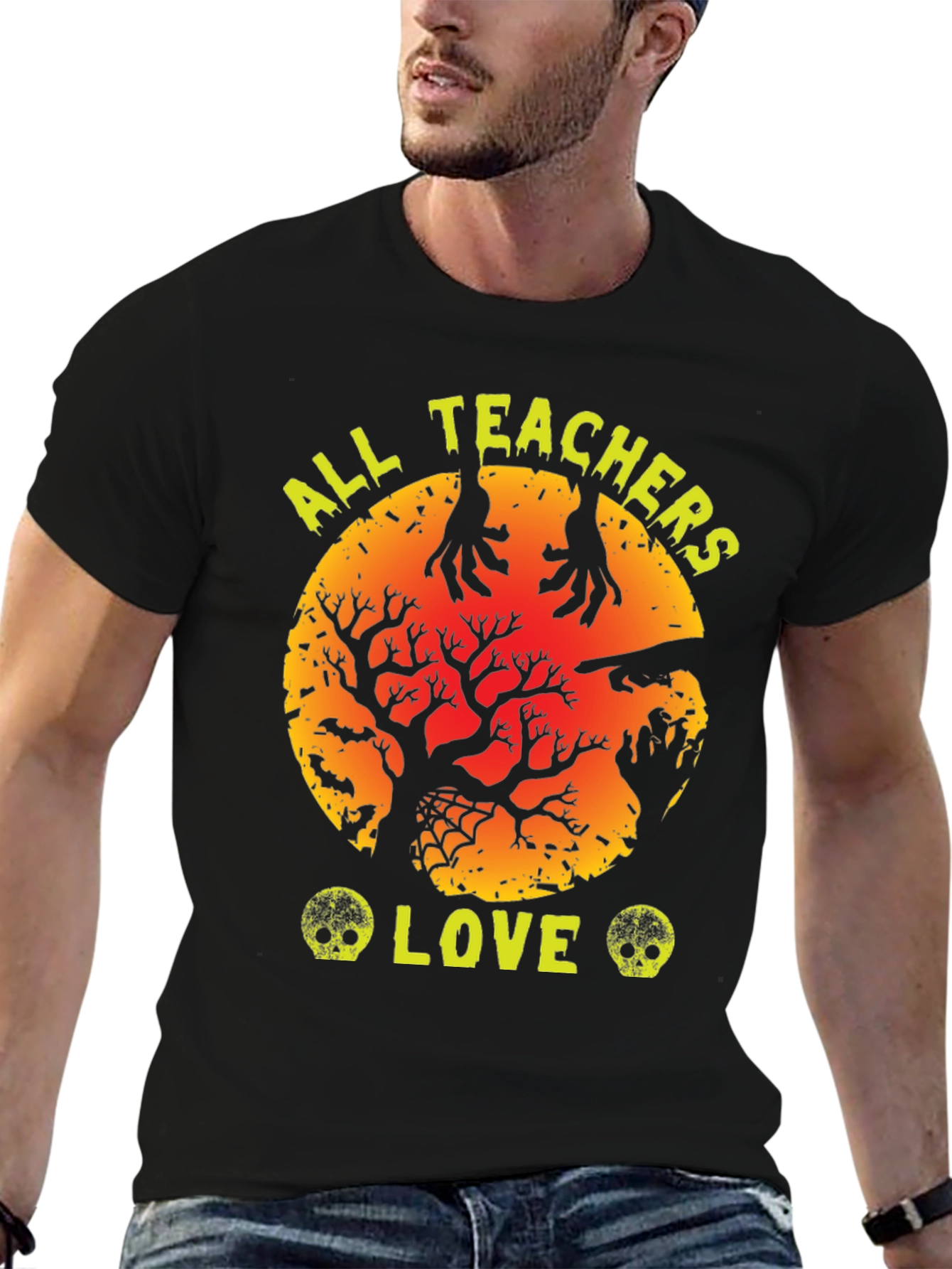 Halloween Teacher T-Shirt - All Teachers Love Spooky Season!