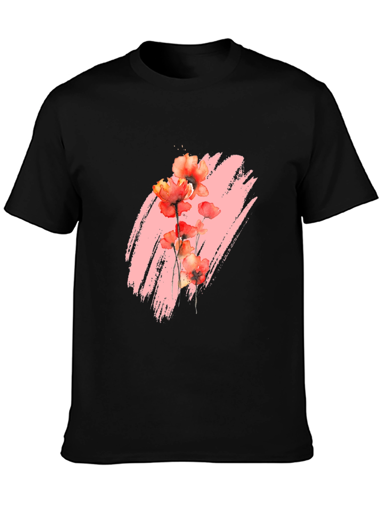 Floral Brushstroke Graphic T-Shirt