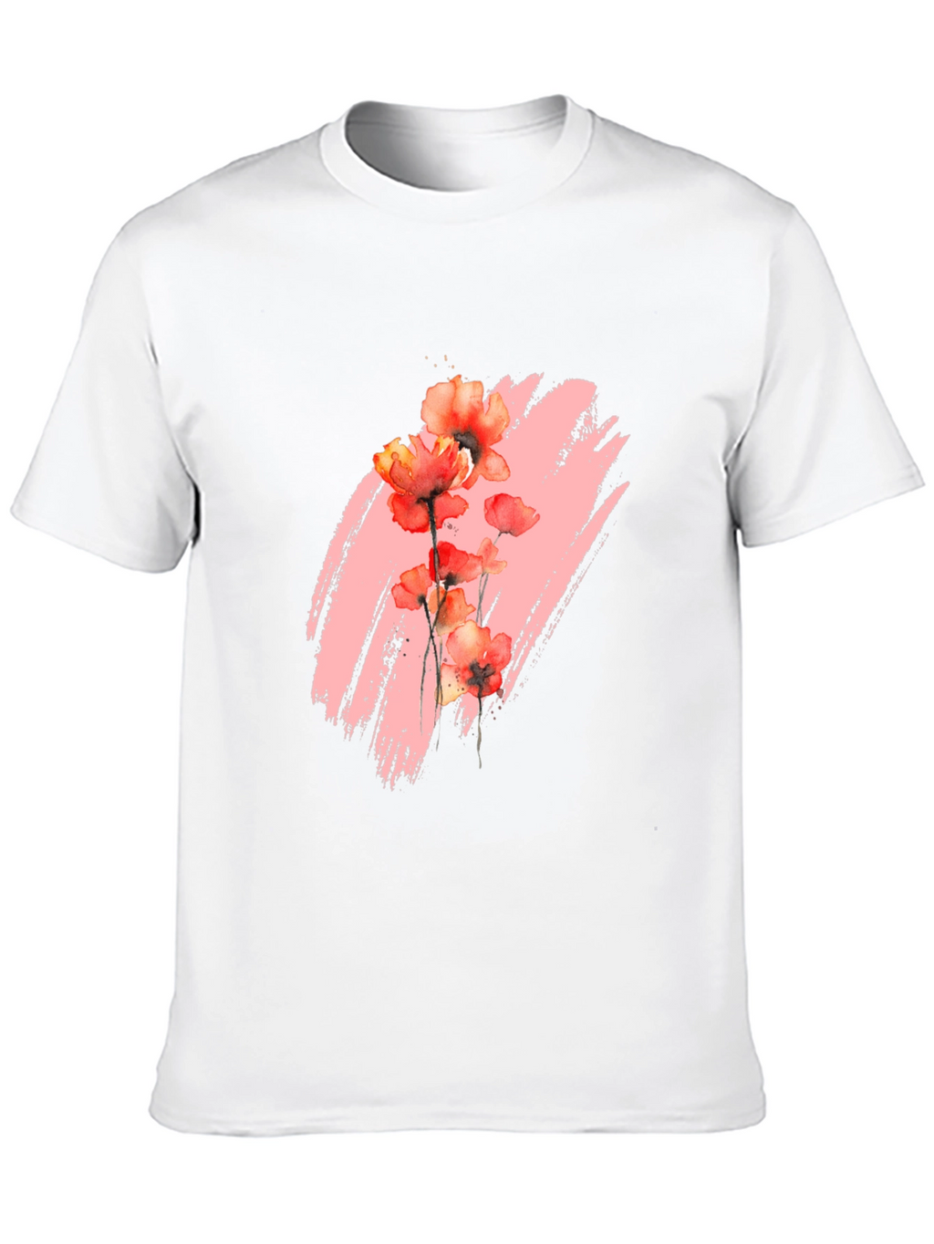 Floral Brushstroke Graphic T-Shirt