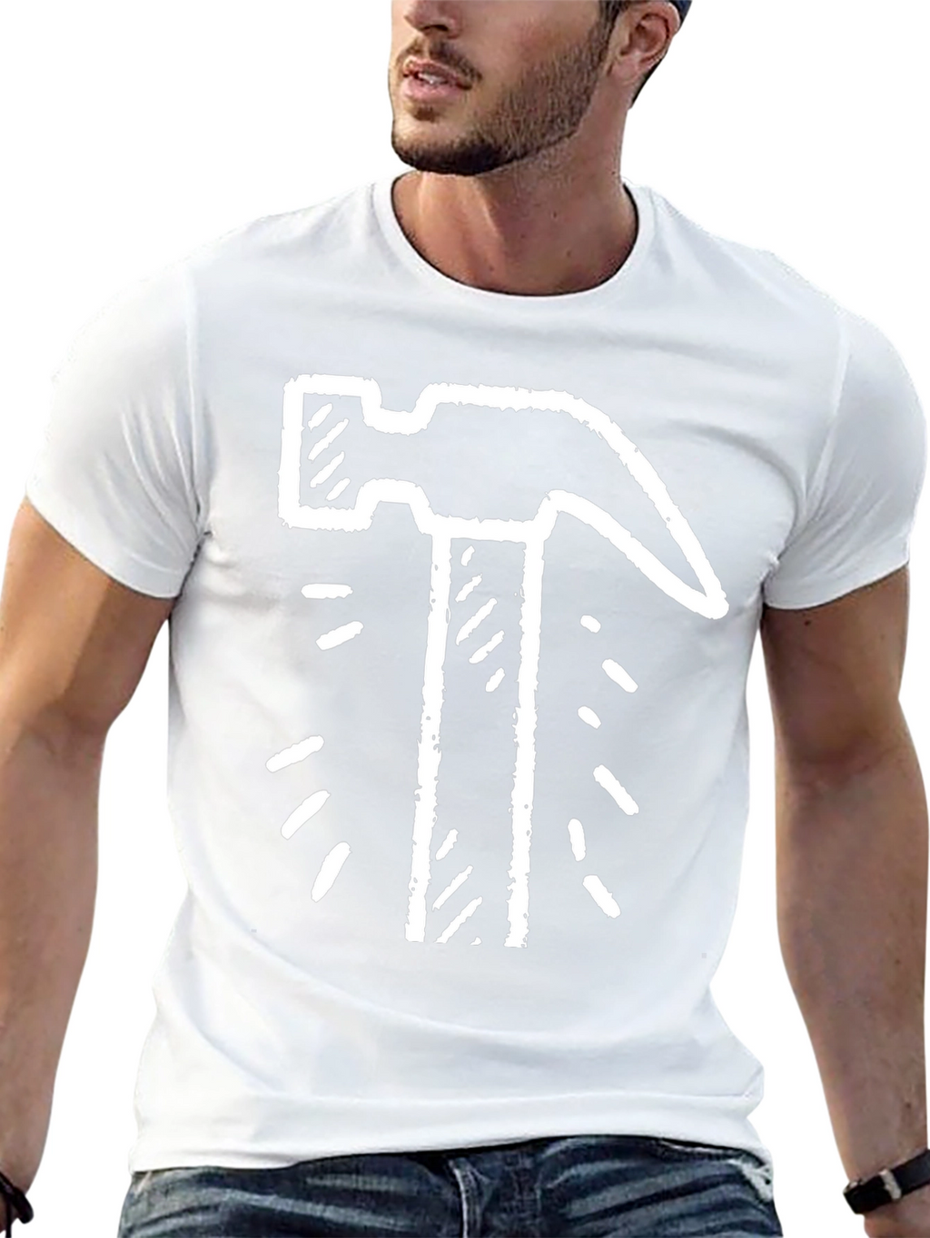Hammer Time! Graphic Tee - Black Cotton T-Shirt