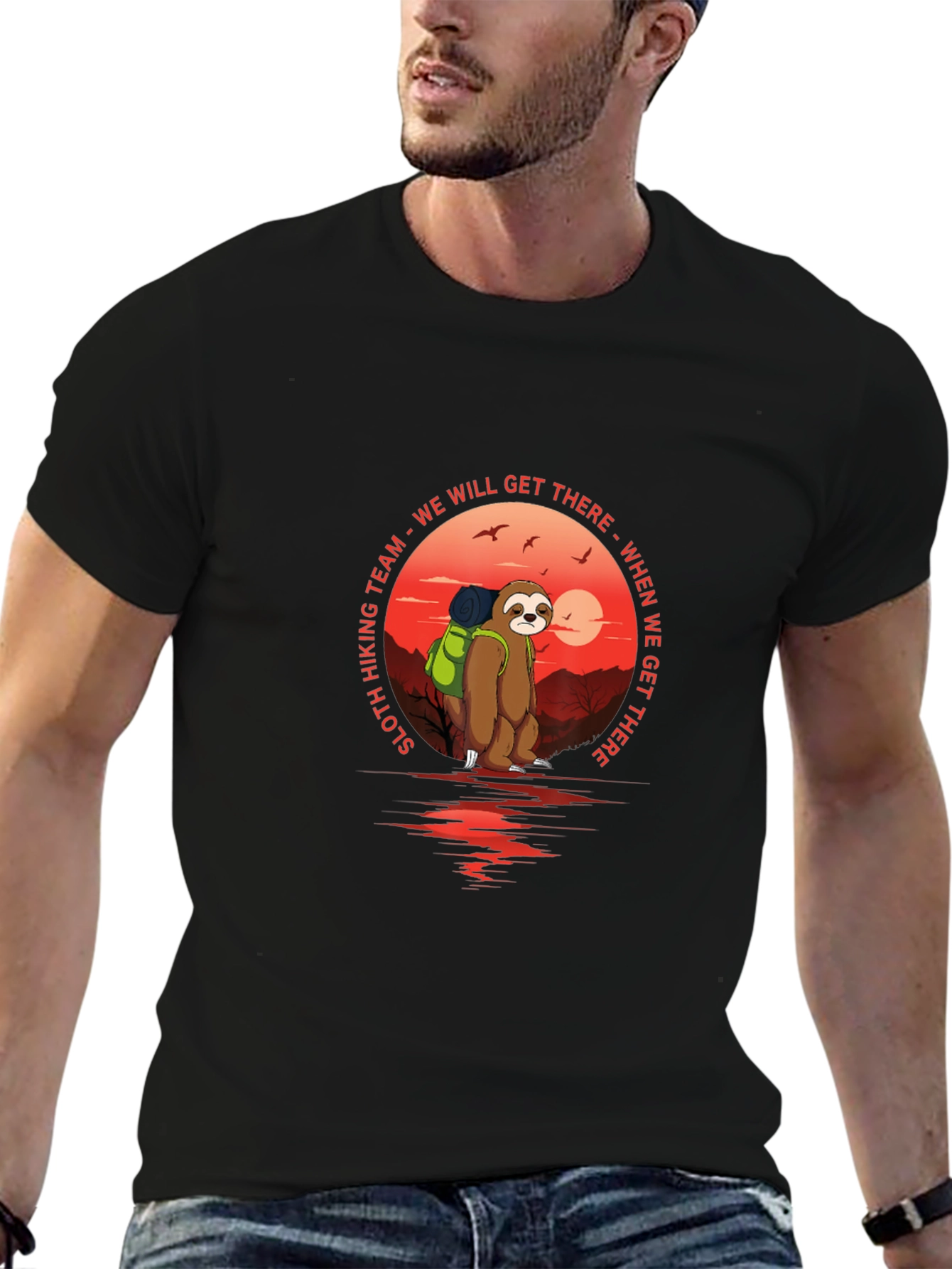 Sloth Hiking Team T-Shirt - We Will Get There