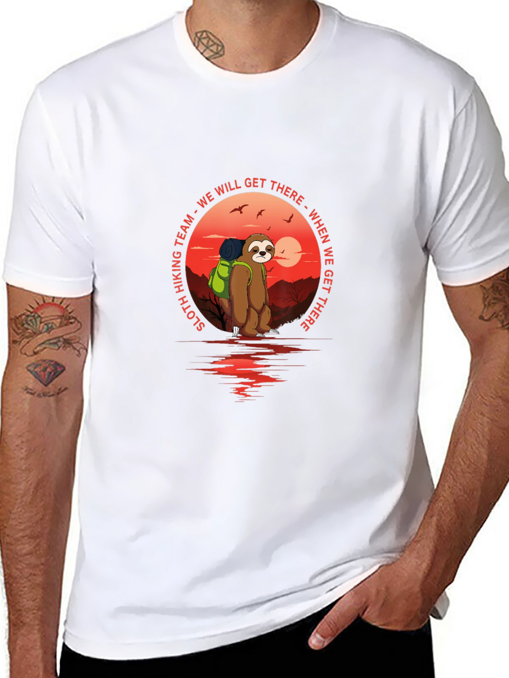 Sloth Hiking Team T-Shirt - We Will Get There
