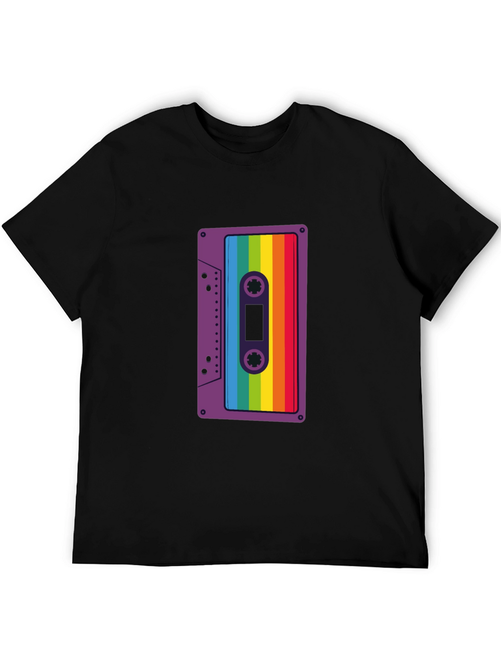Retro Rainbow Cassette Tape Graphic Tee