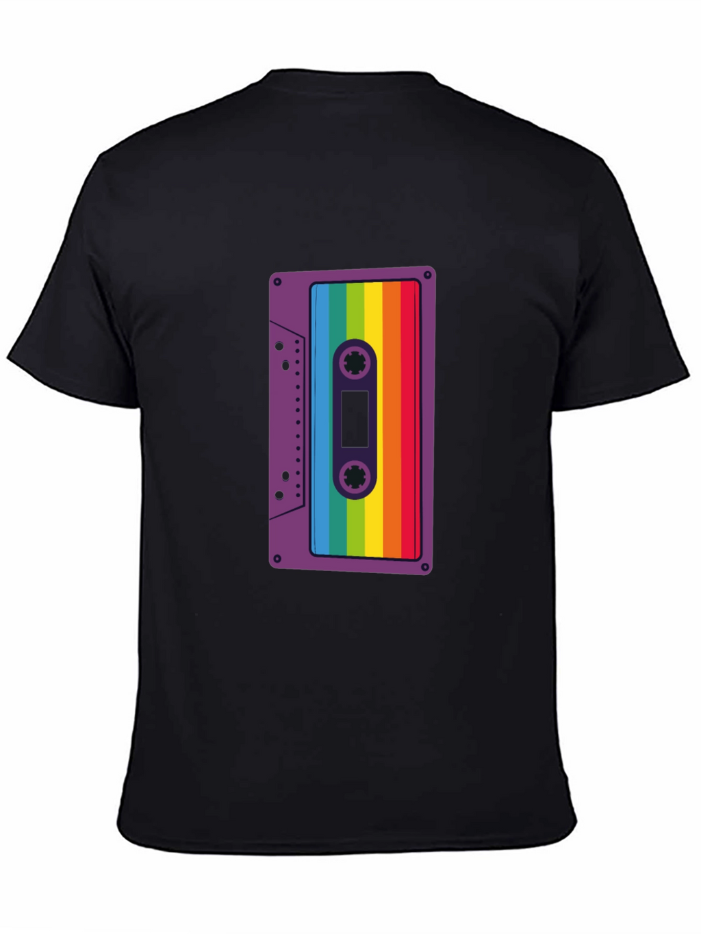 Retro Rainbow Cassette Tape Graphic Tee