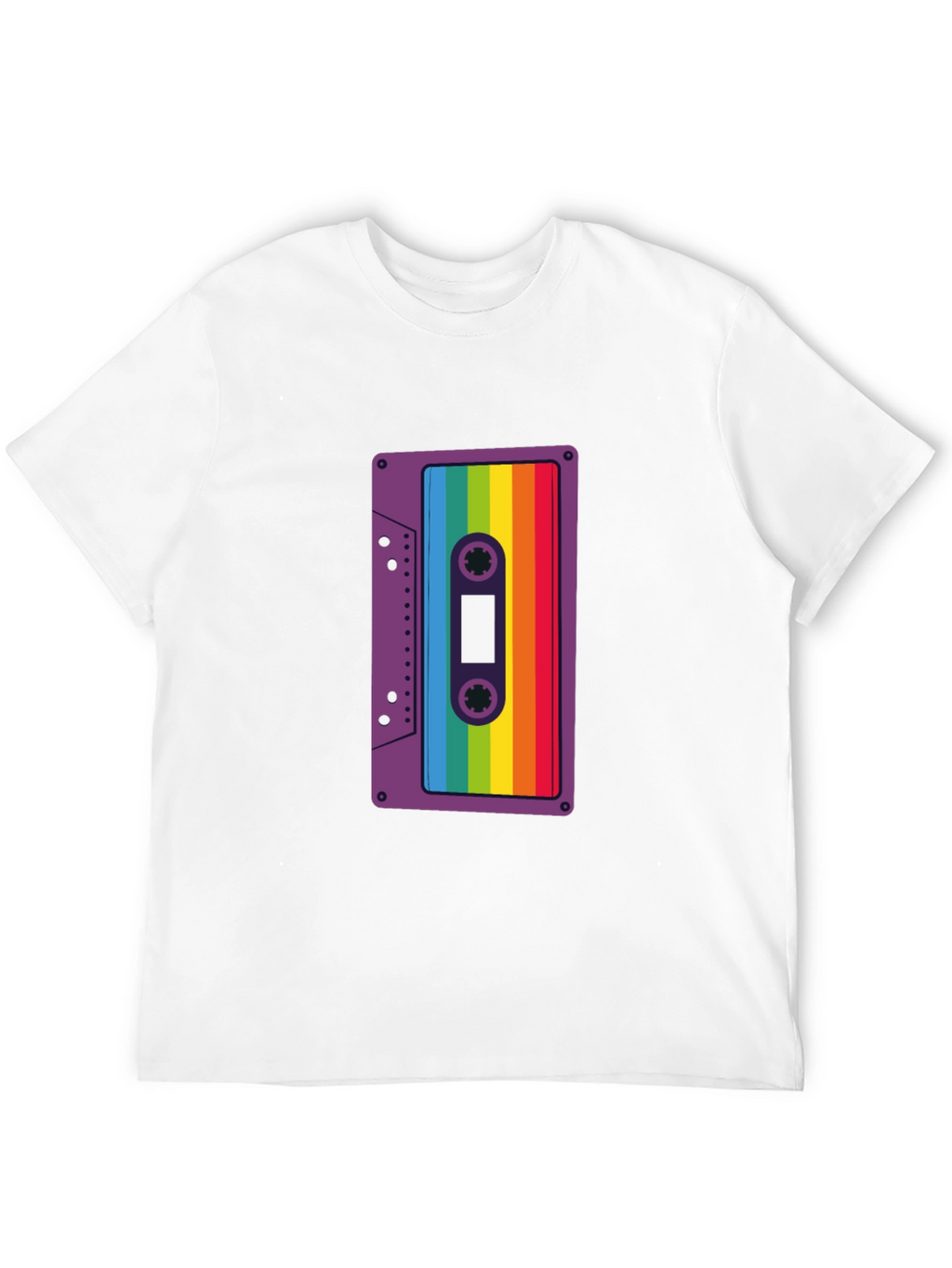 Retro Rainbow Cassette Tape Graphic Tee