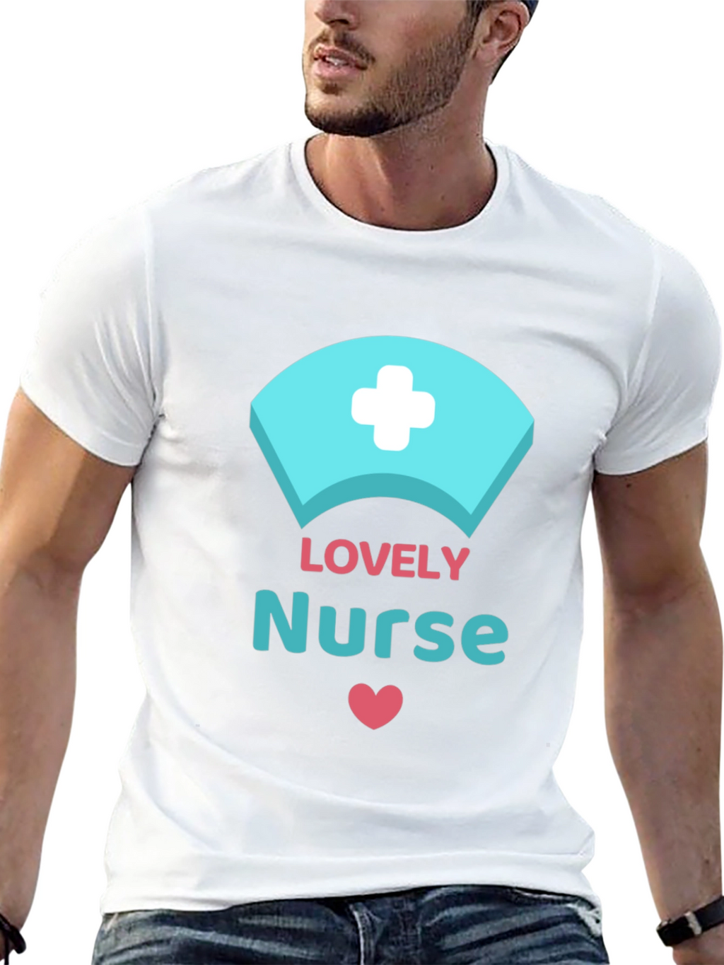 Lovely Nurse Graphic T-Shirt Black Unisex