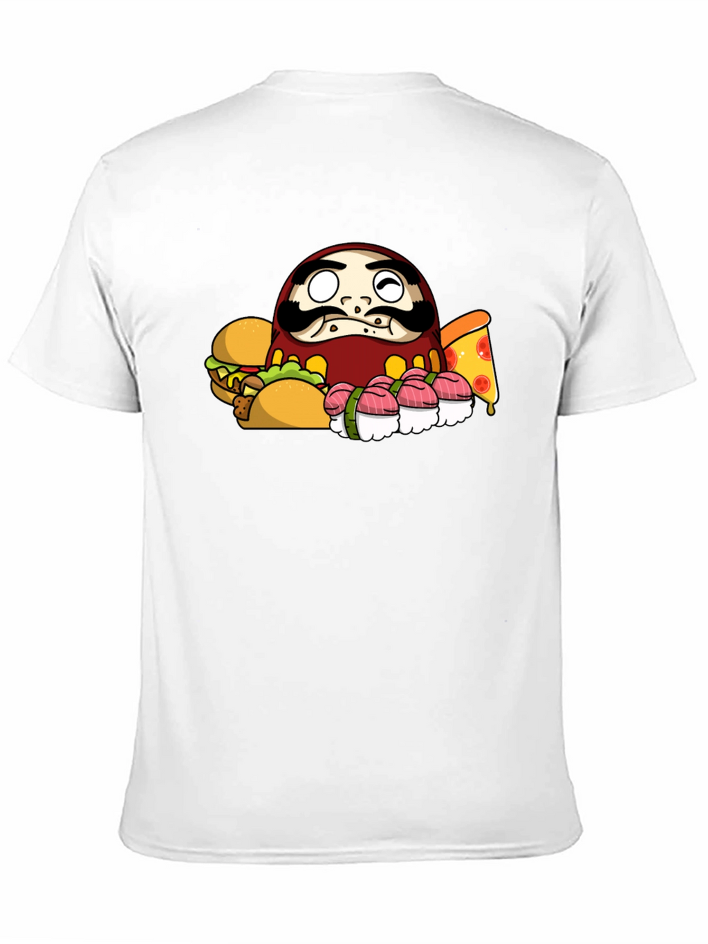 Daruma Doll Fast Food Black T-Shirt