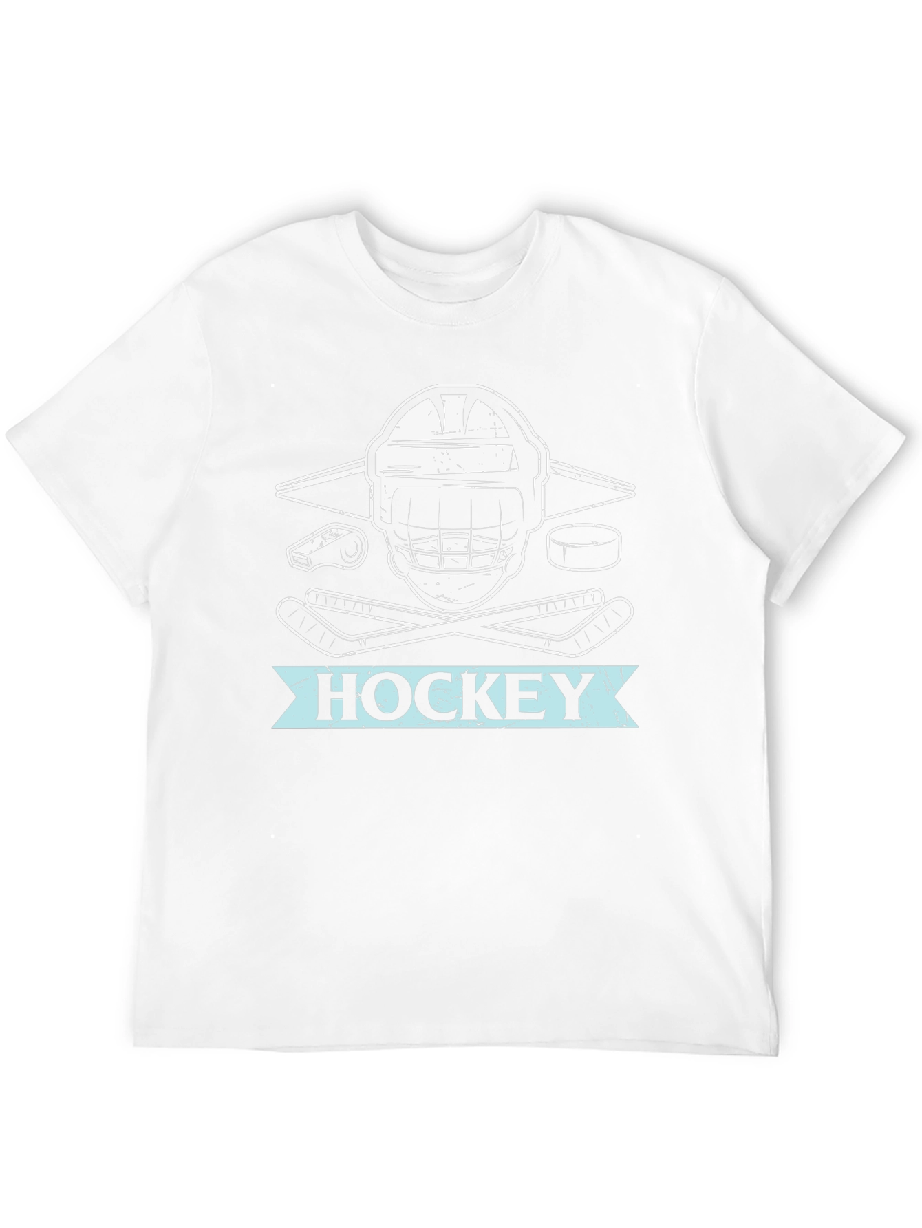 Hockey Graphic Tee - Black Cotton Shirt
