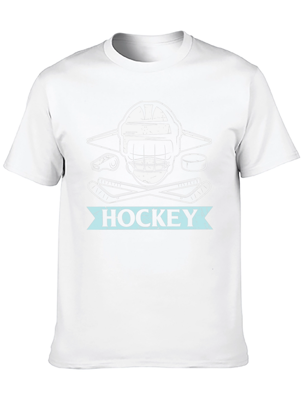 Hockey Graphic Tee - Black Cotton Shirt