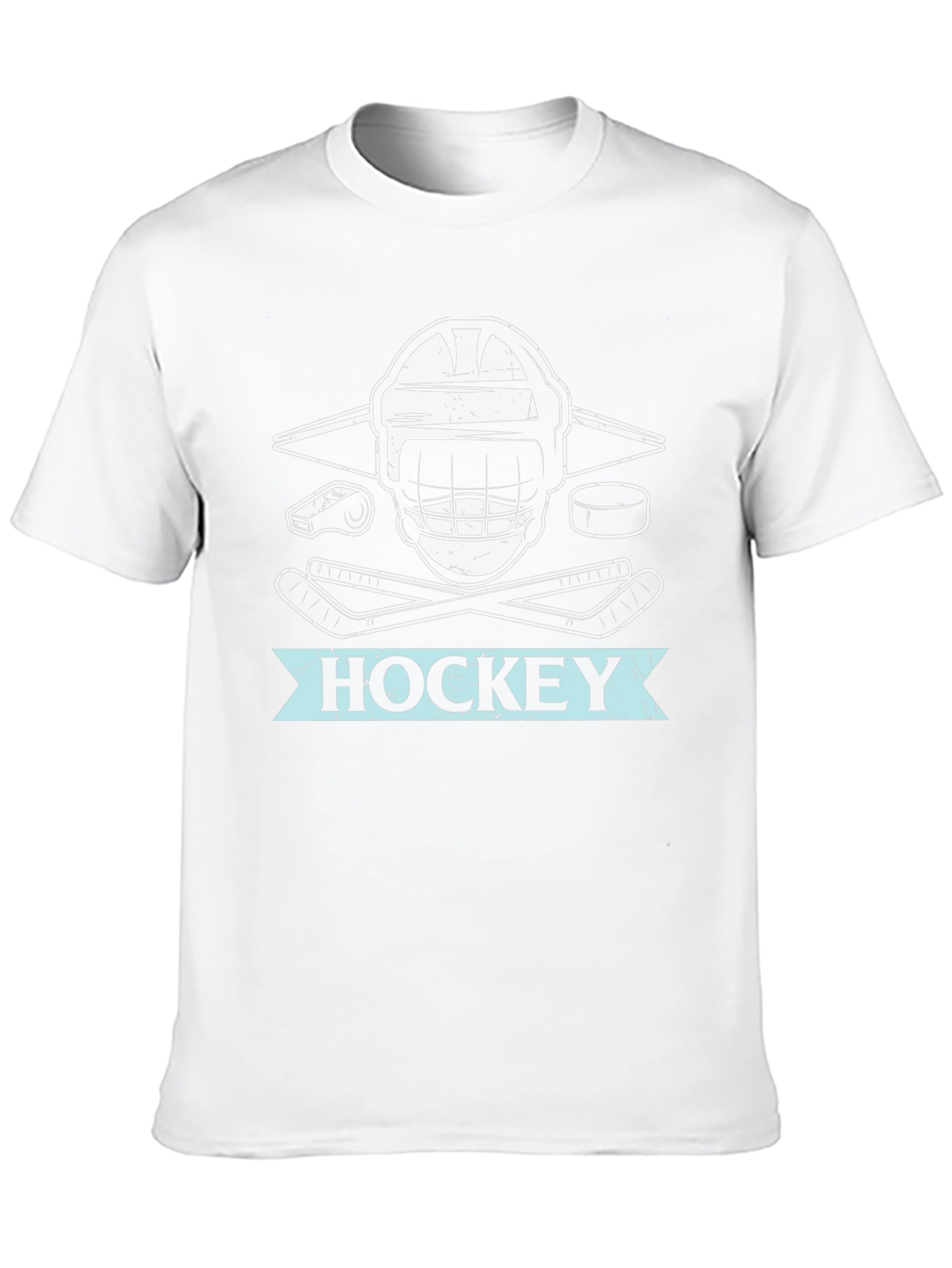 Hockey Graphic Tee - Black Cotton Shirt