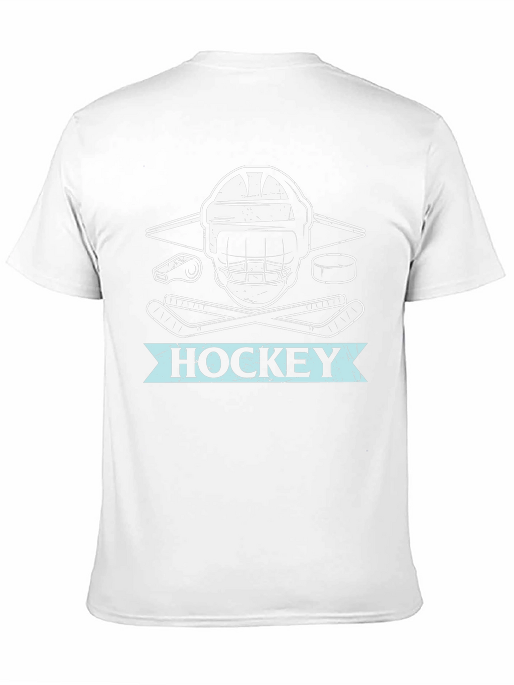 Hockey Graphic Tee - Black Cotton Shirt
