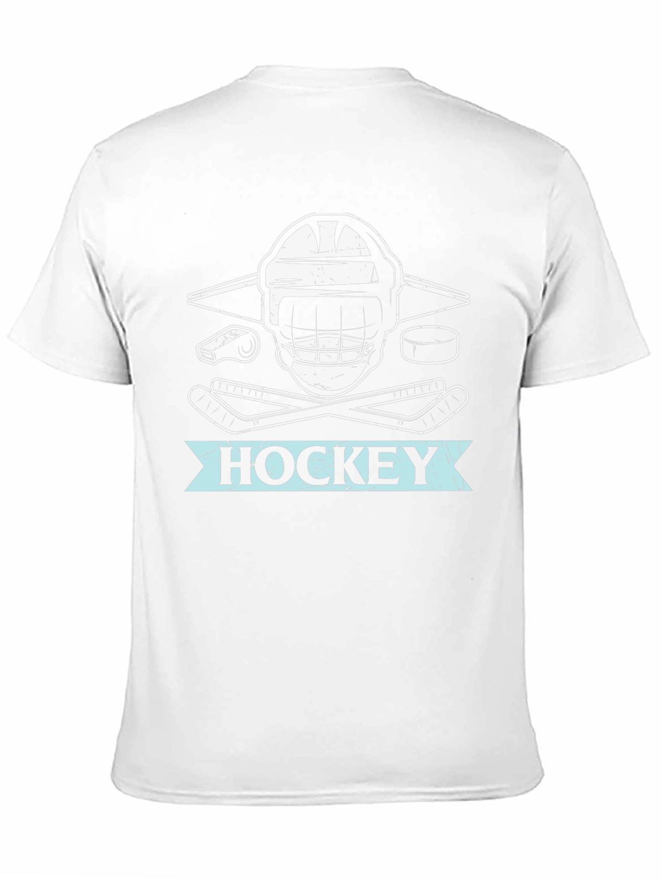 Hockey Graphic Tee - Black Cotton Shirt