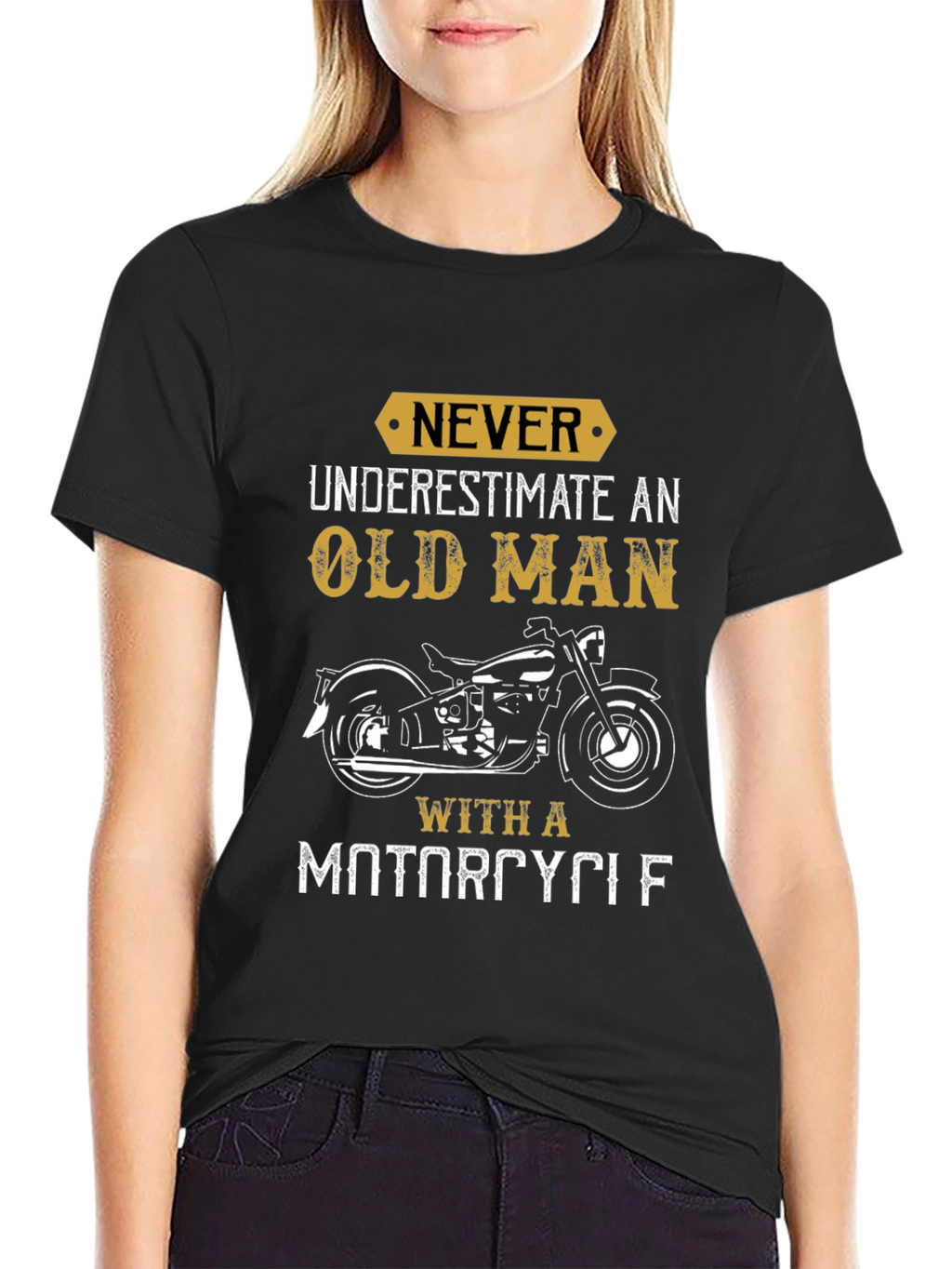 Old Man Motorcycle T-Shirt: Never Underestimate