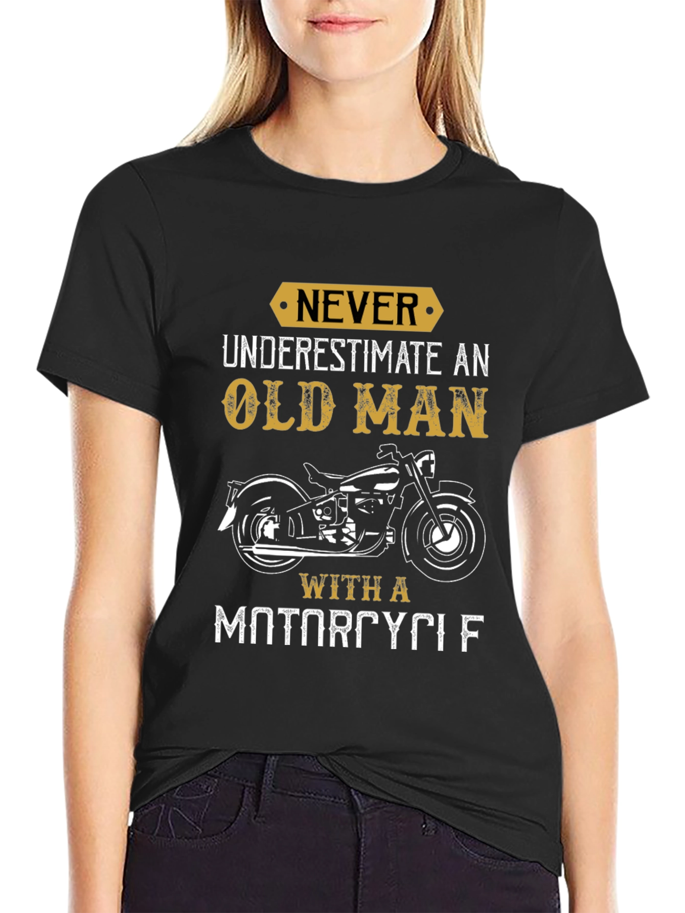 Old Man Motorcycle T-Shirt: Never Underestimate
