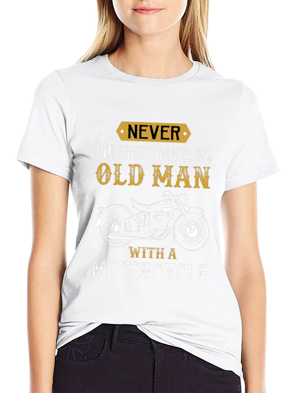 Old Man Motorcycle T-Shirt: Never Underestimate