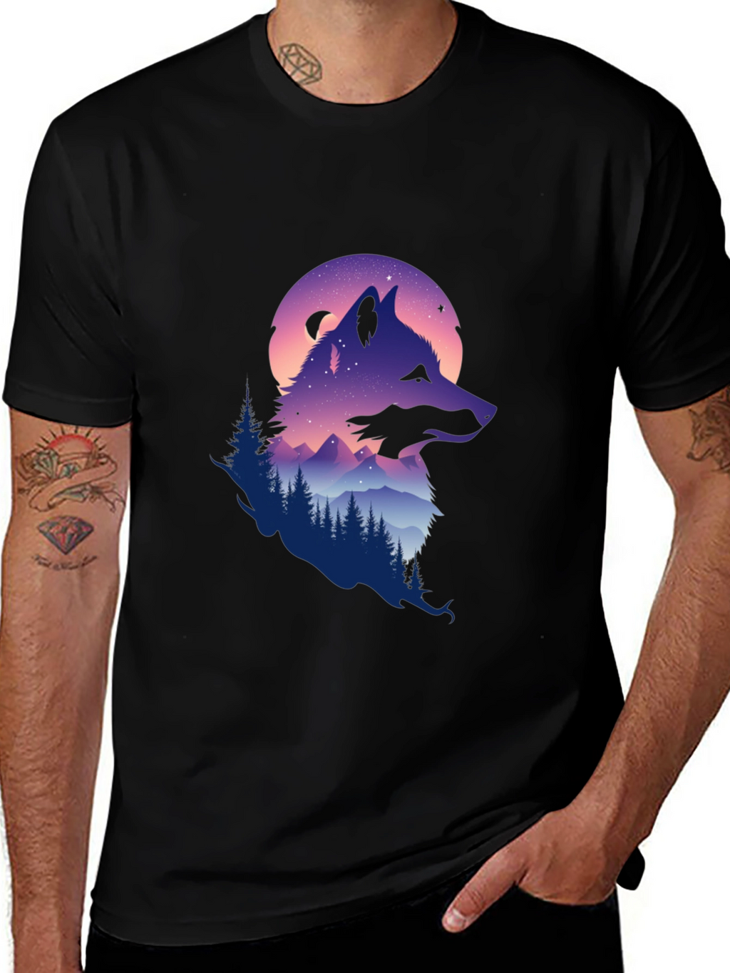 Wolf & Wilderness Graphic T-Shirt