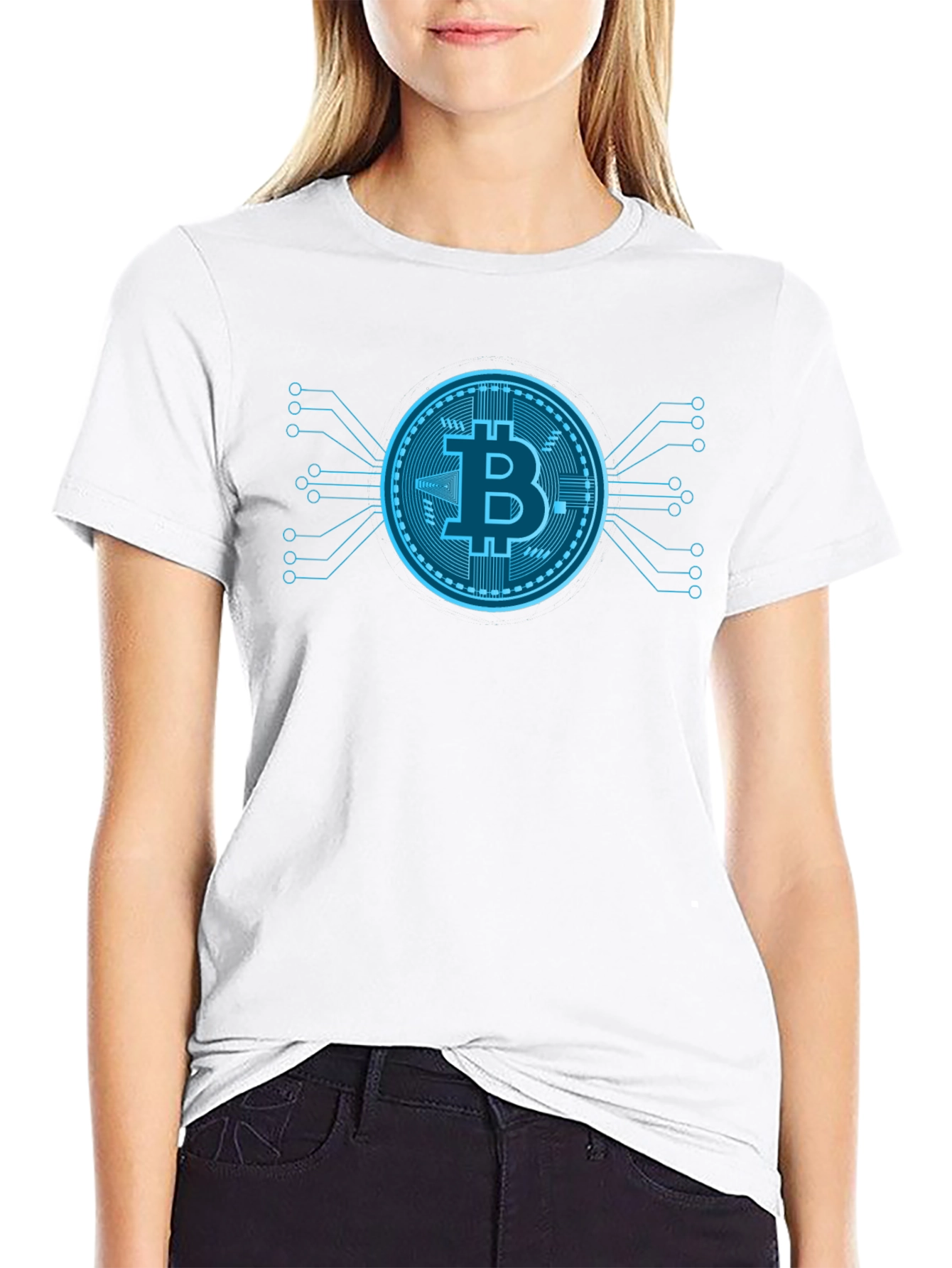 Bitcoin Tech Black T-Shirt Crypto Currency Graphic Tee