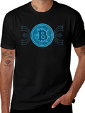 Bitcoin Tech Black T-Shirt Crypto Currency Graphic Tee