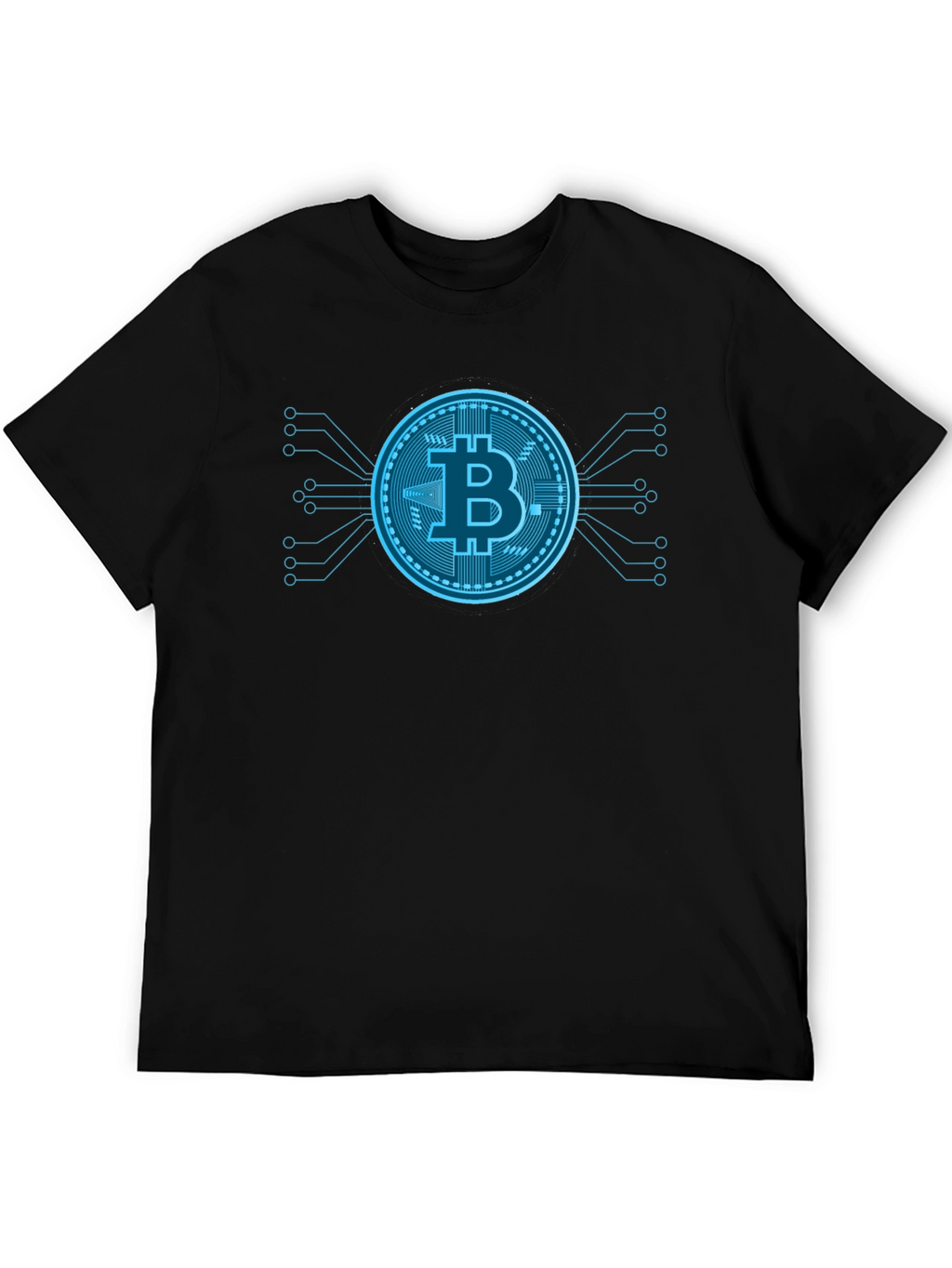 Bitcoin Tech Black T-Shirt Crypto Currency Graphic Tee