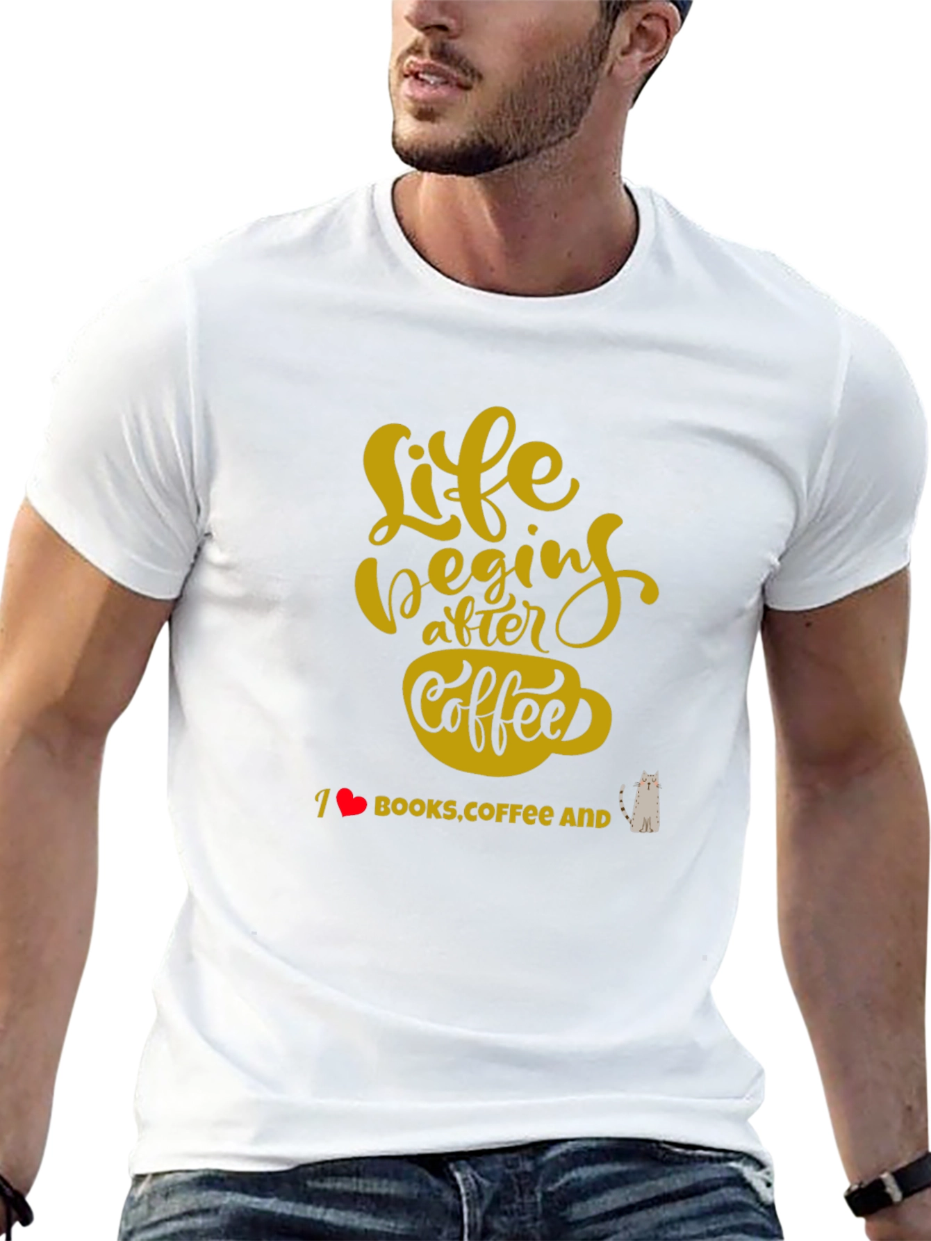 Life Begins After Coffee Graphic T-Shirt