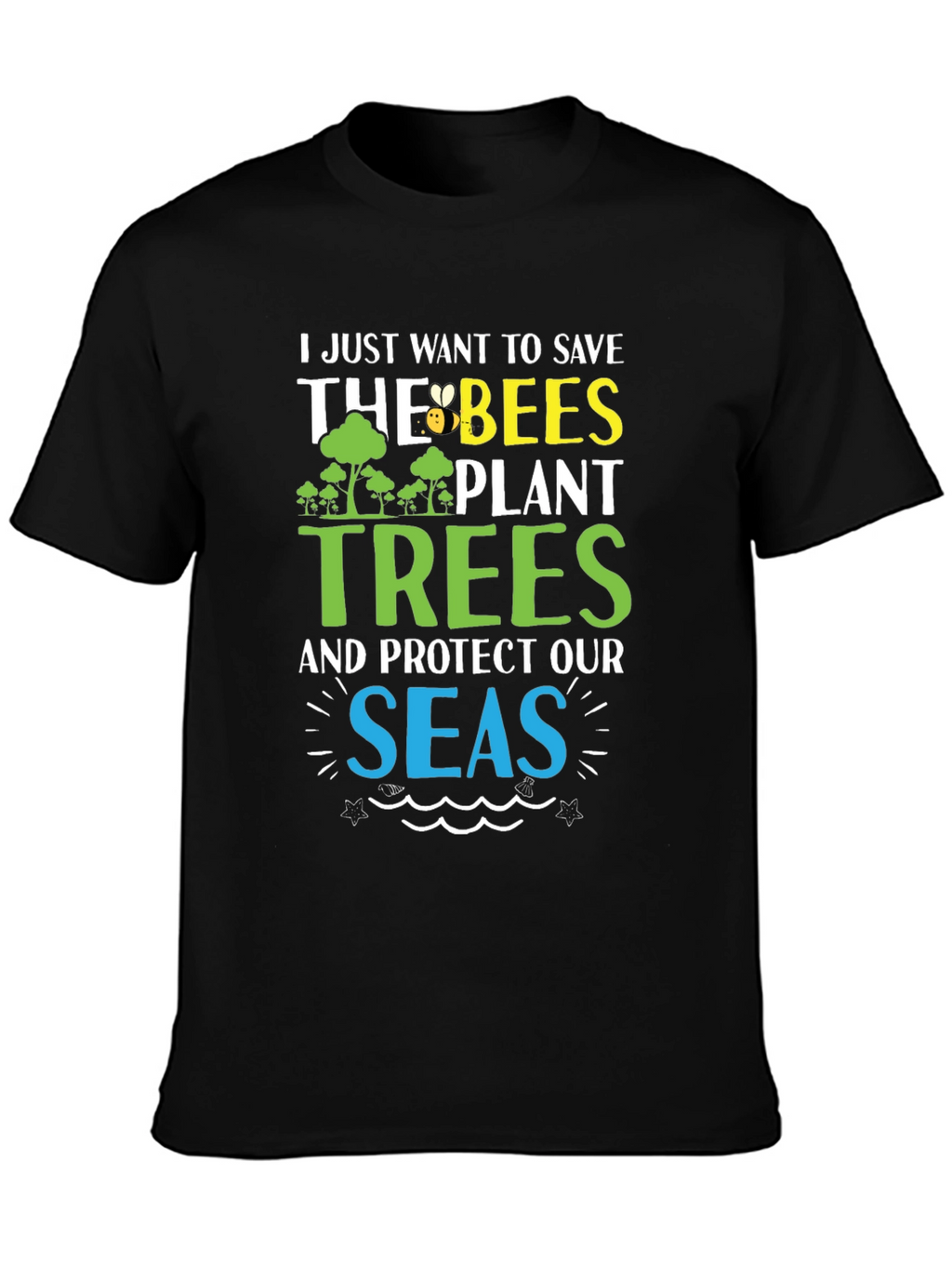 Save the Bees Plant Trees Graphic T-Shirt