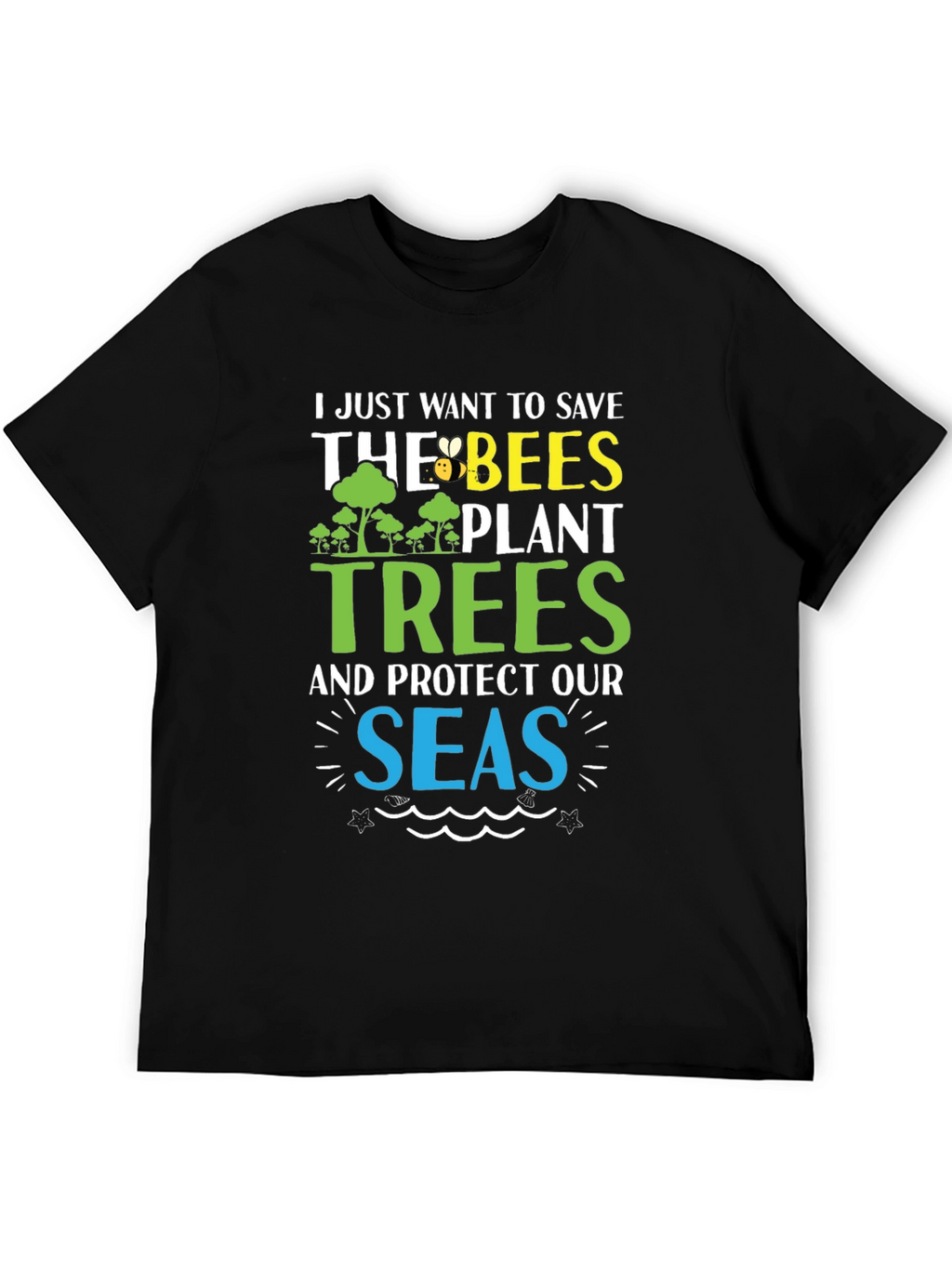 Save the Bees Plant Trees Graphic T-Shirt
