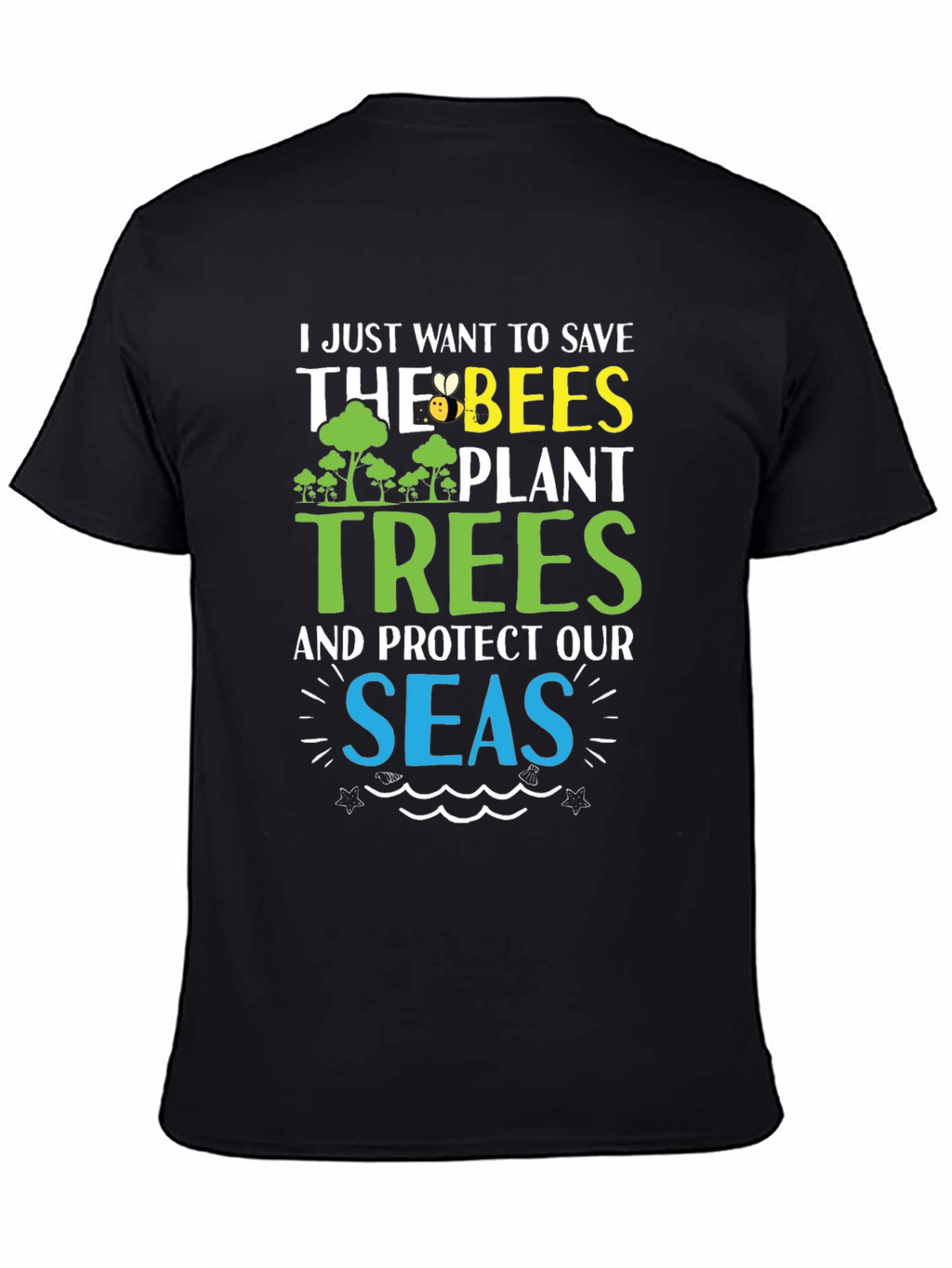 Save the Bees Plant Trees Graphic T-Shirt