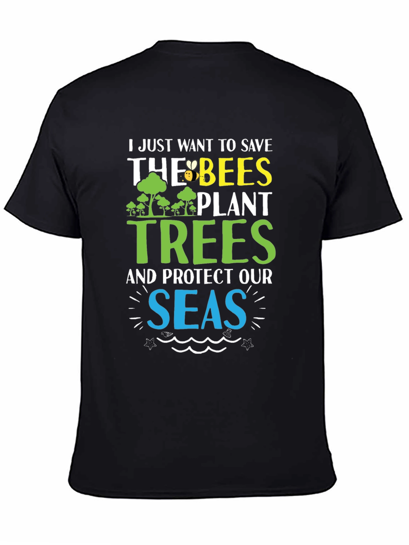 Save the Bees Plant Trees Graphic T-Shirt