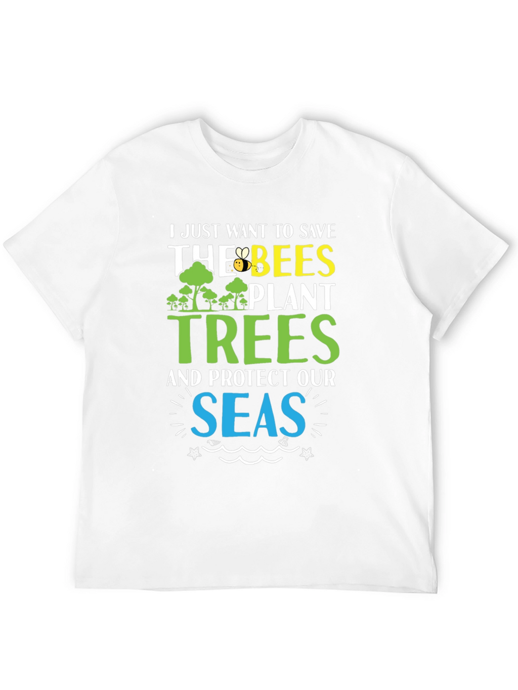 Save the Bees Plant Trees Graphic T-Shirt