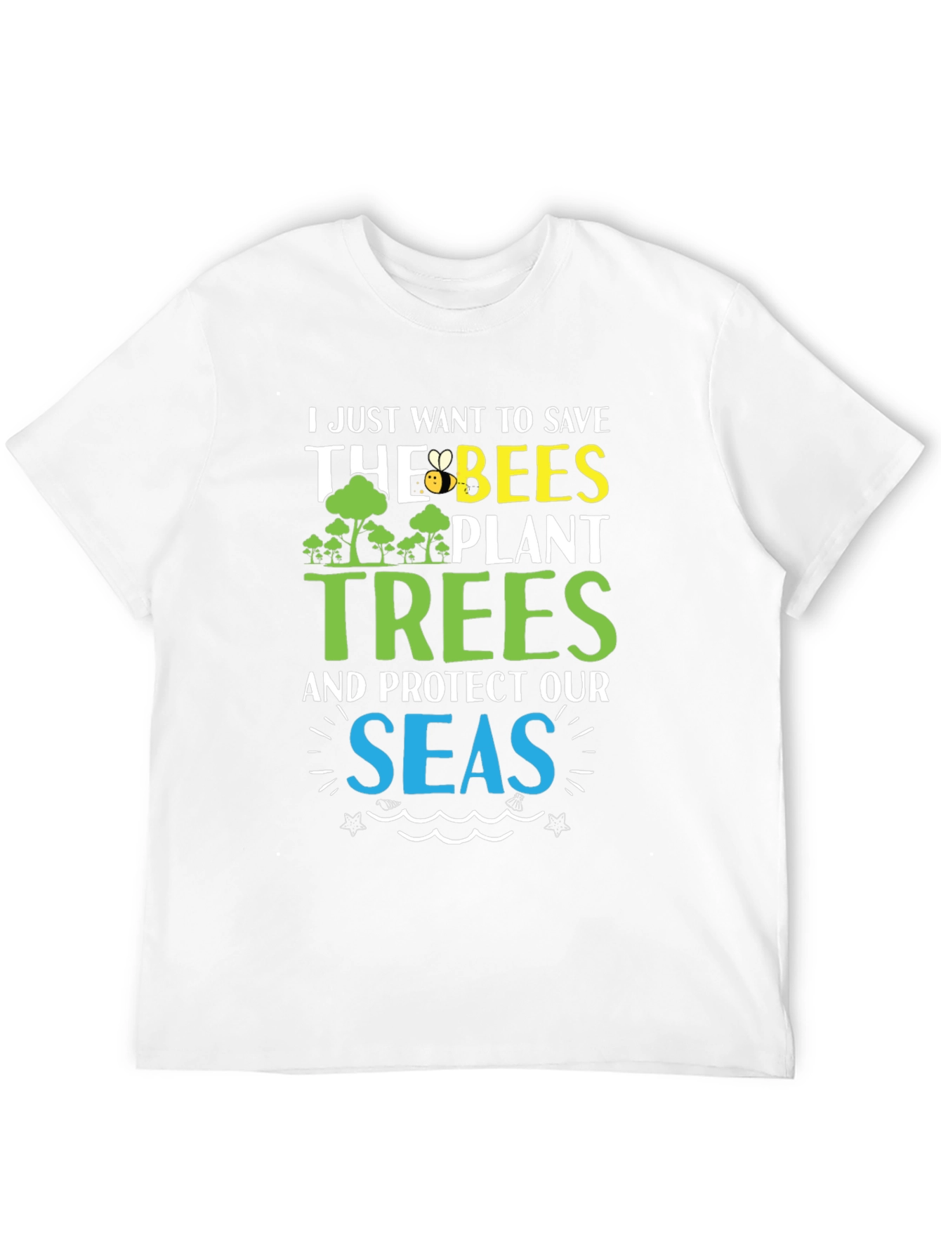 Save the Bees Plant Trees Graphic T-Shirt