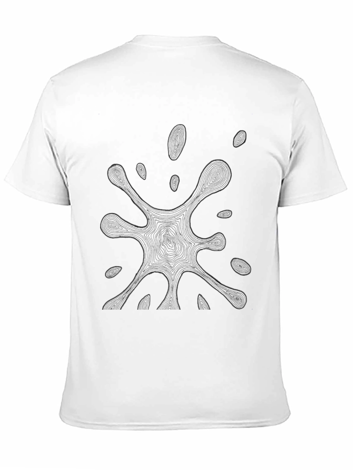 Abstract Ink Splatter Graphic Tee - Modern Style