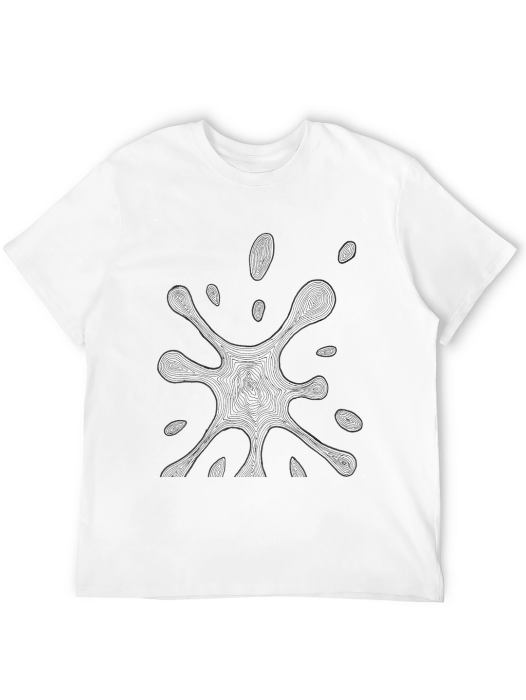 Abstract Ink Splatter Graphic Tee - Modern Style