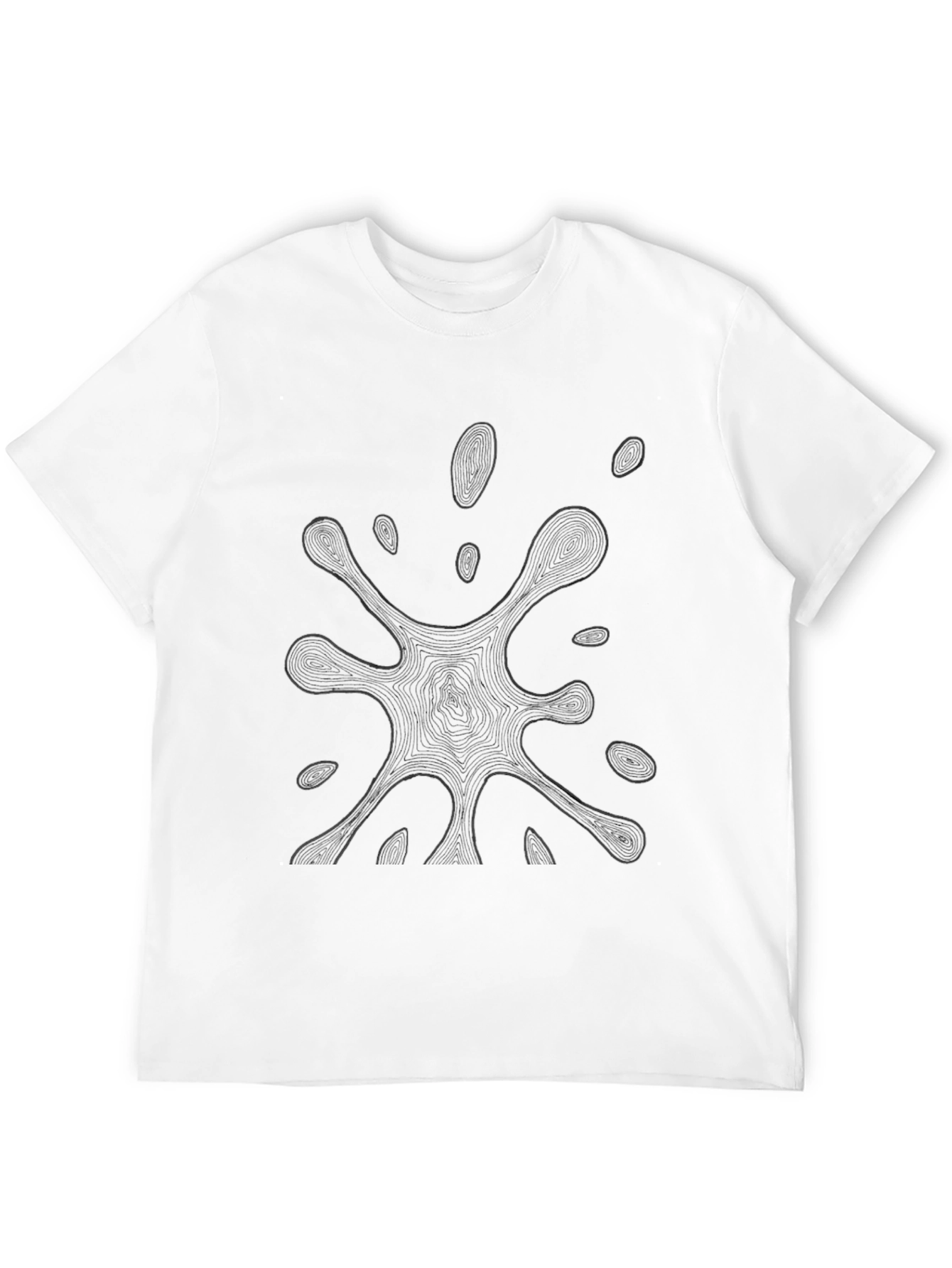 Abstract Ink Splatter Graphic Tee - Modern Style