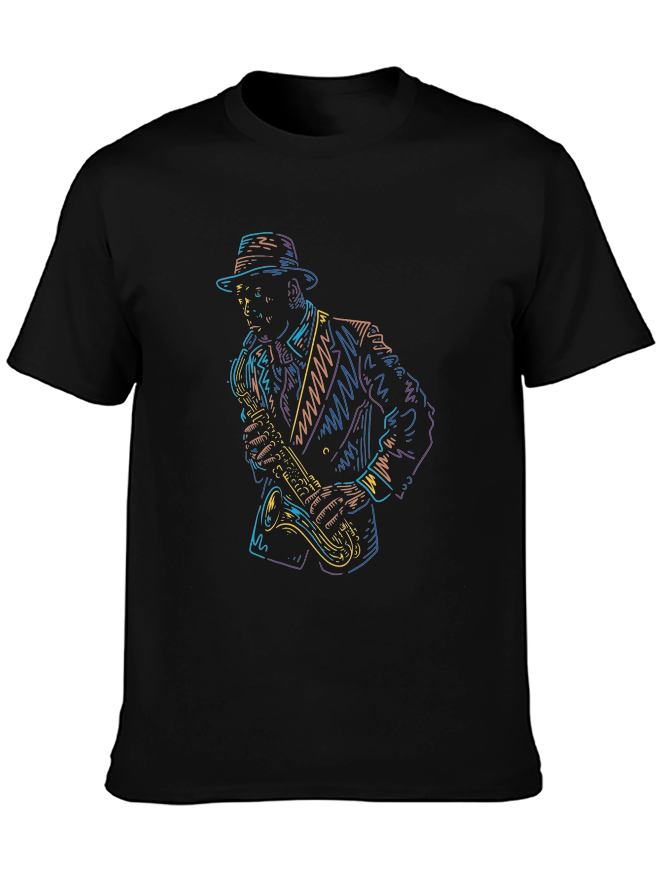Cool Jazz Saxophone Player Graphic T-Shirt