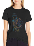 Cool Jazz Saxophone Player Graphic T-Shirt