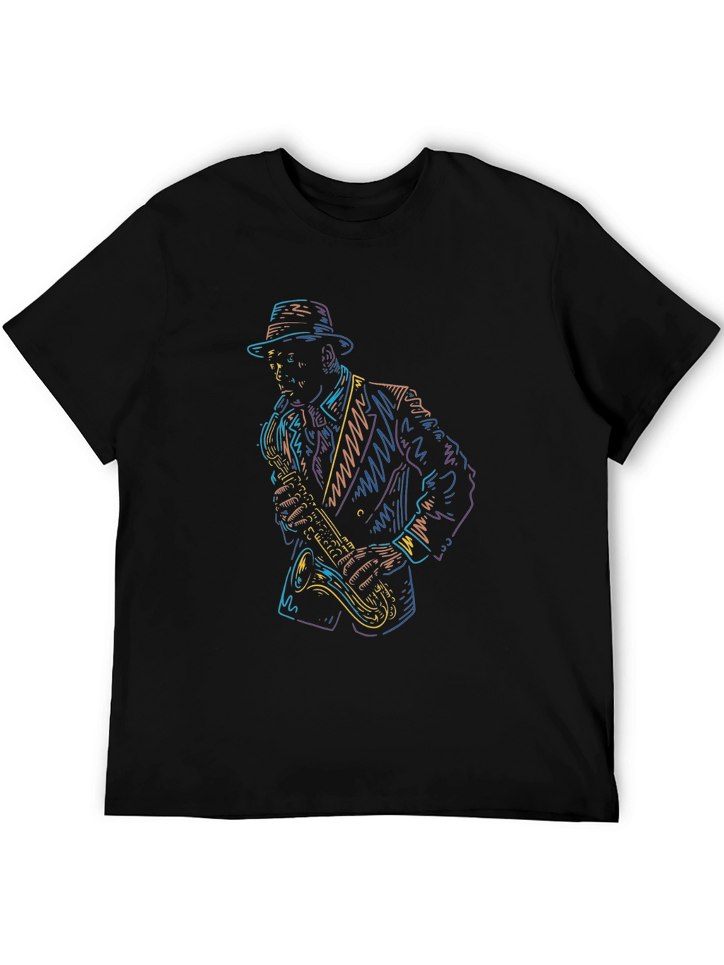 Cool Jazz Saxophone Player Graphic T-Shirt