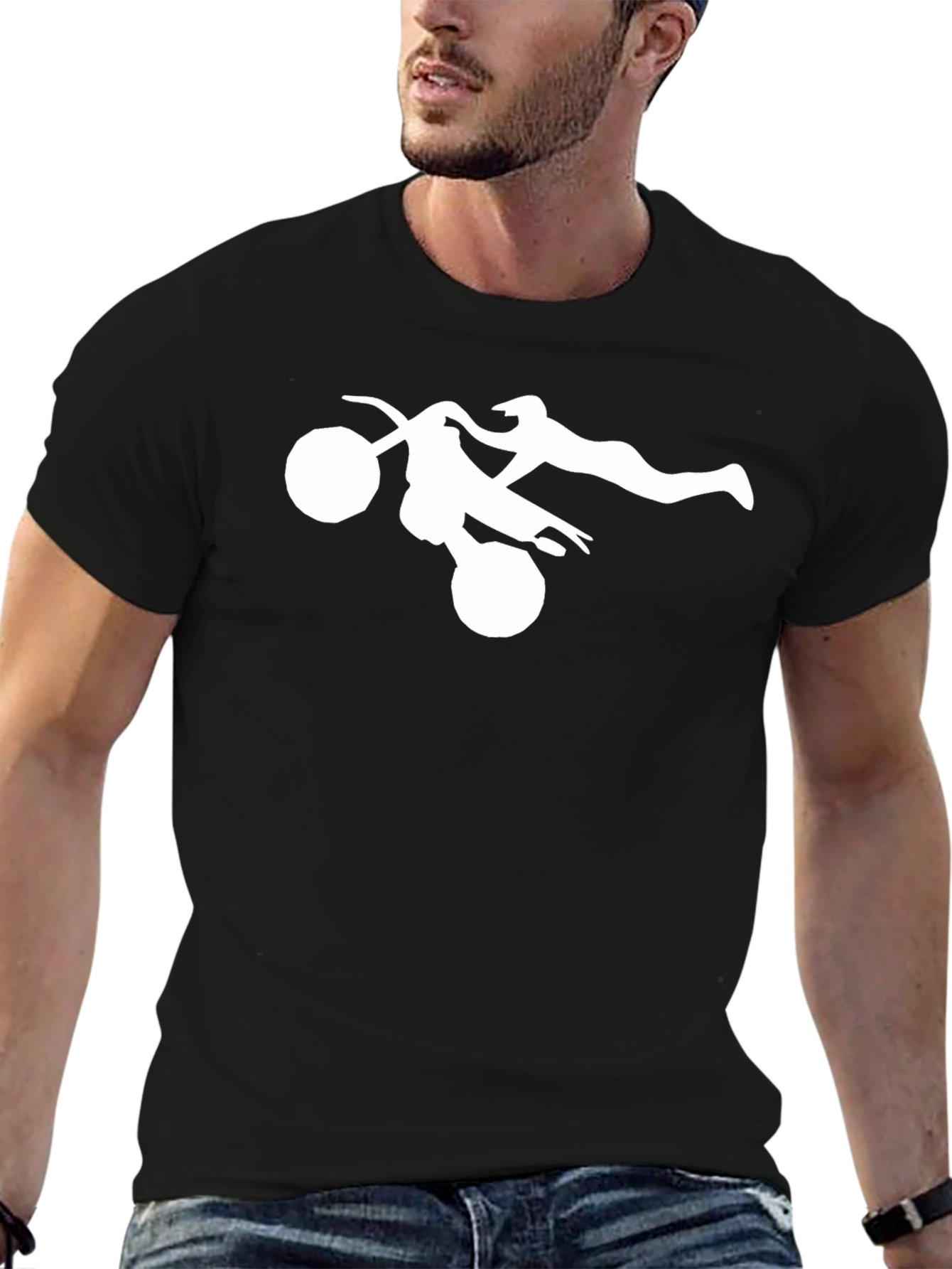 Motorcycle Stunt T-Shirt - Cool Graphic Tee