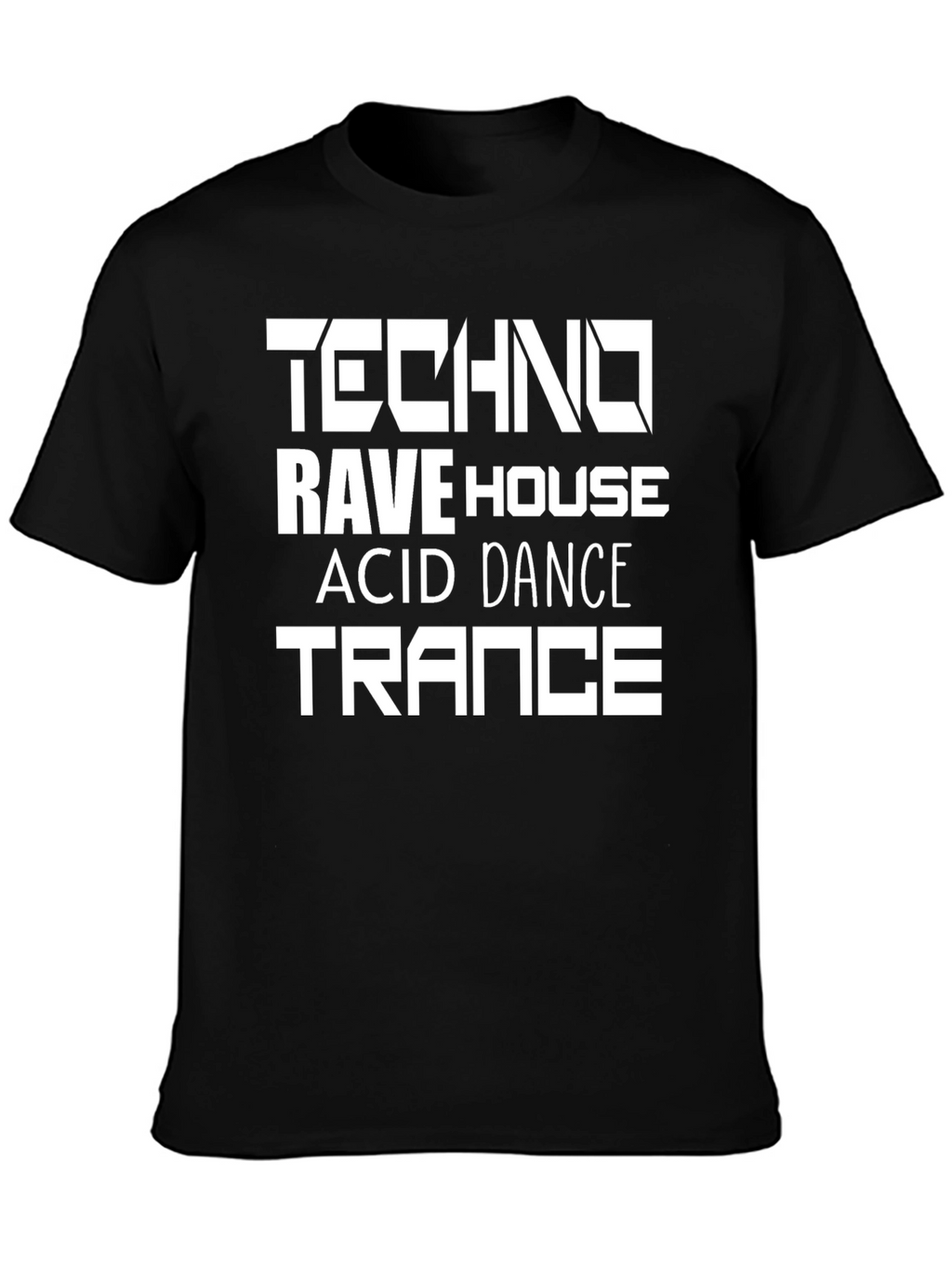Techno Rave House T-Shirt Black