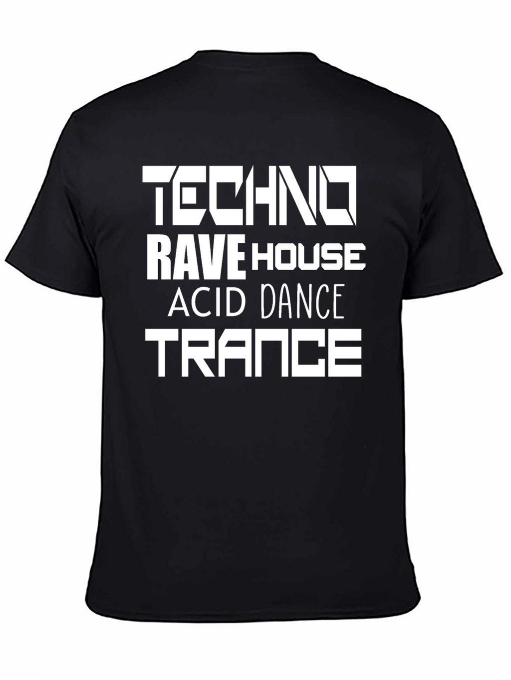 Techno Rave House T-Shirt Black