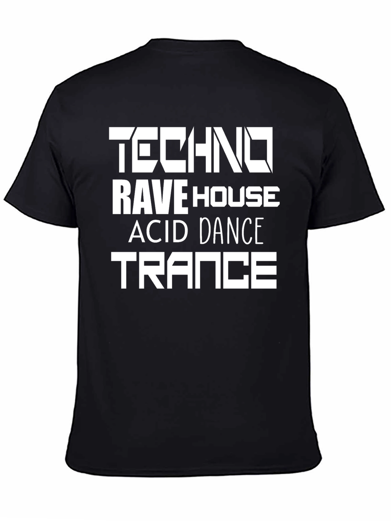 Techno Rave House T-Shirt Black