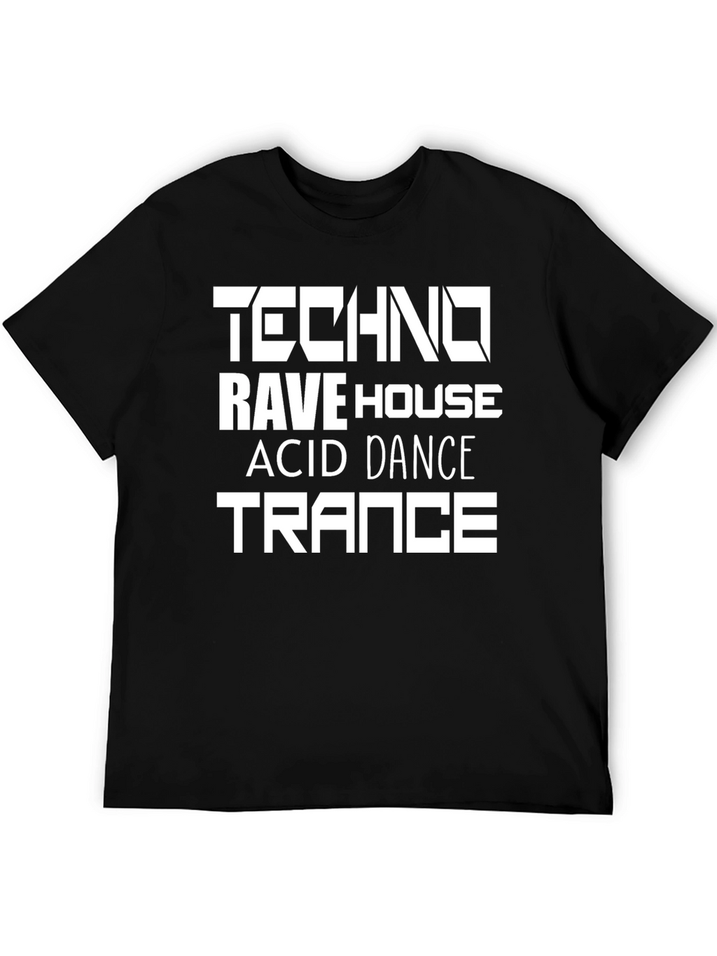 Techno Rave House T-Shirt Black