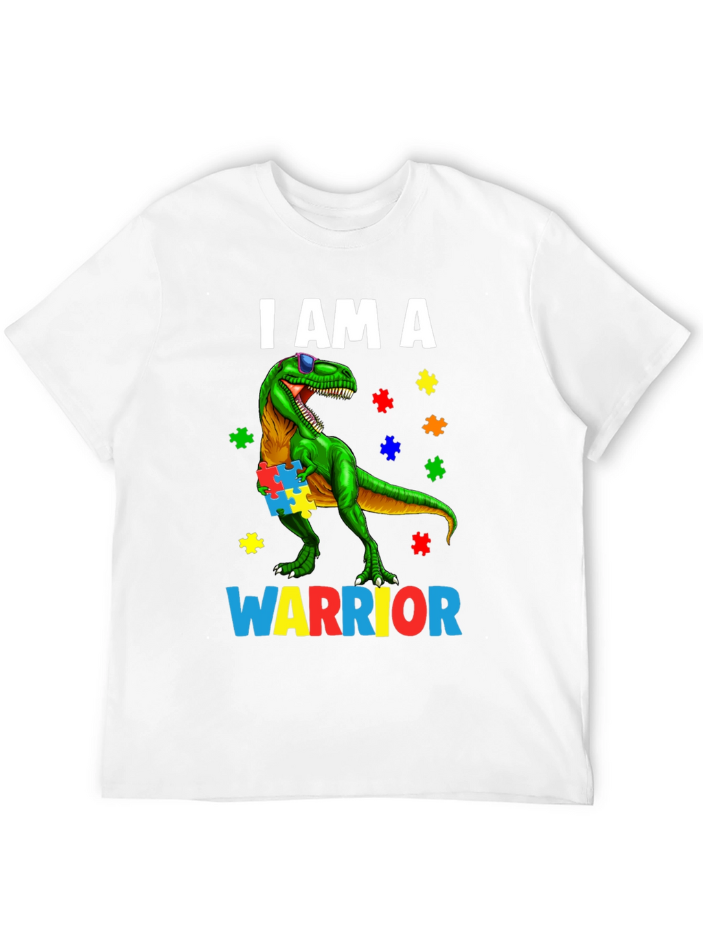 Autism Awareness Dinosaur Warrior T-Shirt