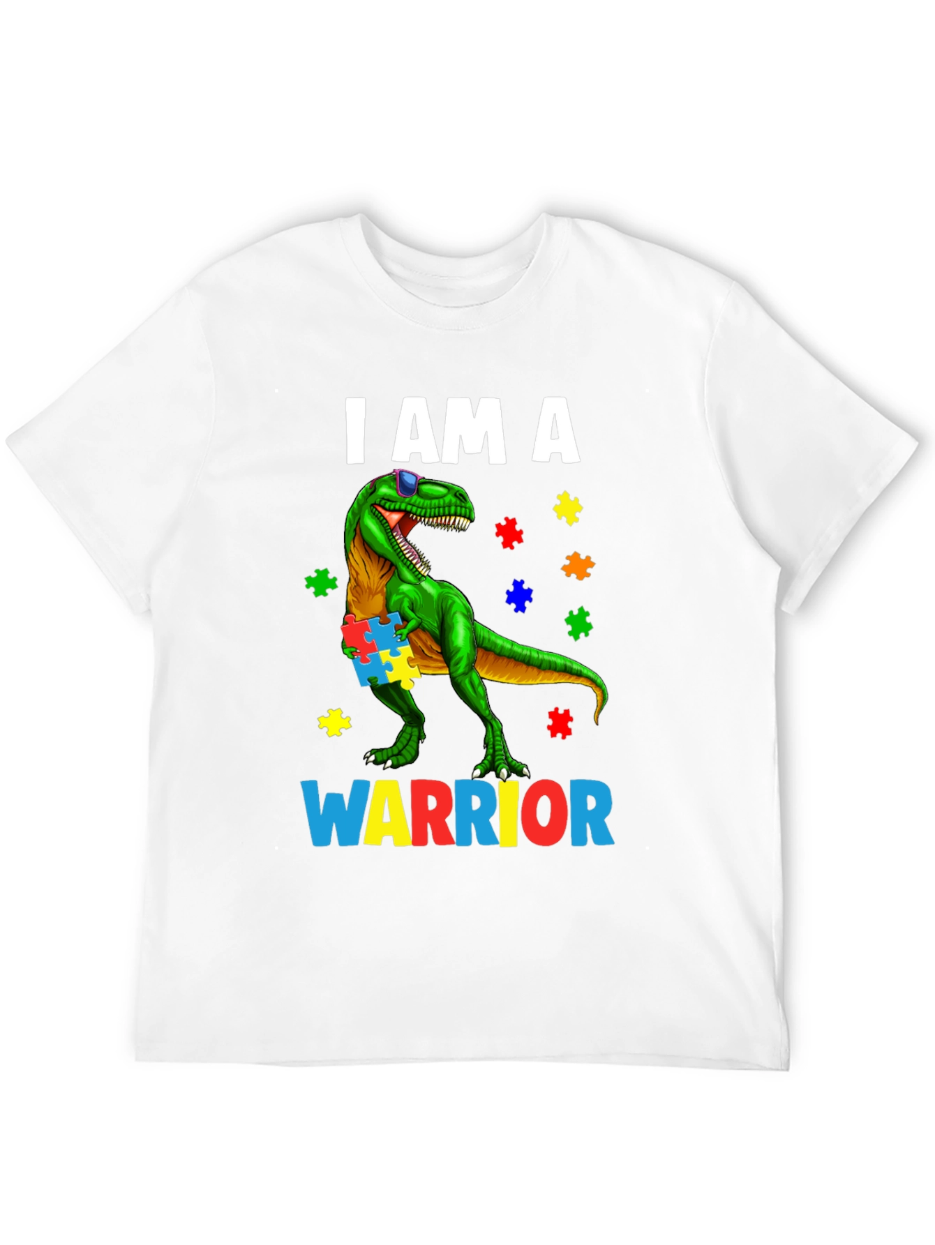Autism Awareness Dinosaur Warrior T-Shirt