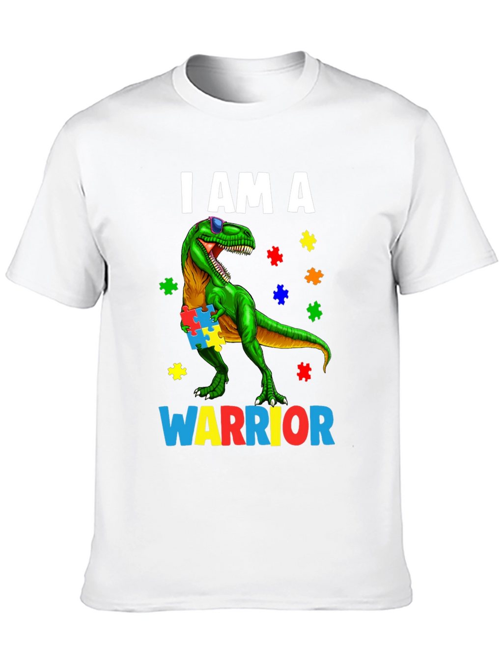 Autism Awareness Dinosaur Warrior T-Shirt