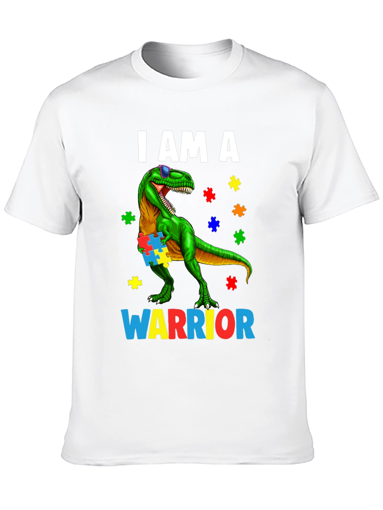Autism Awareness Dinosaur Warrior T-Shirt