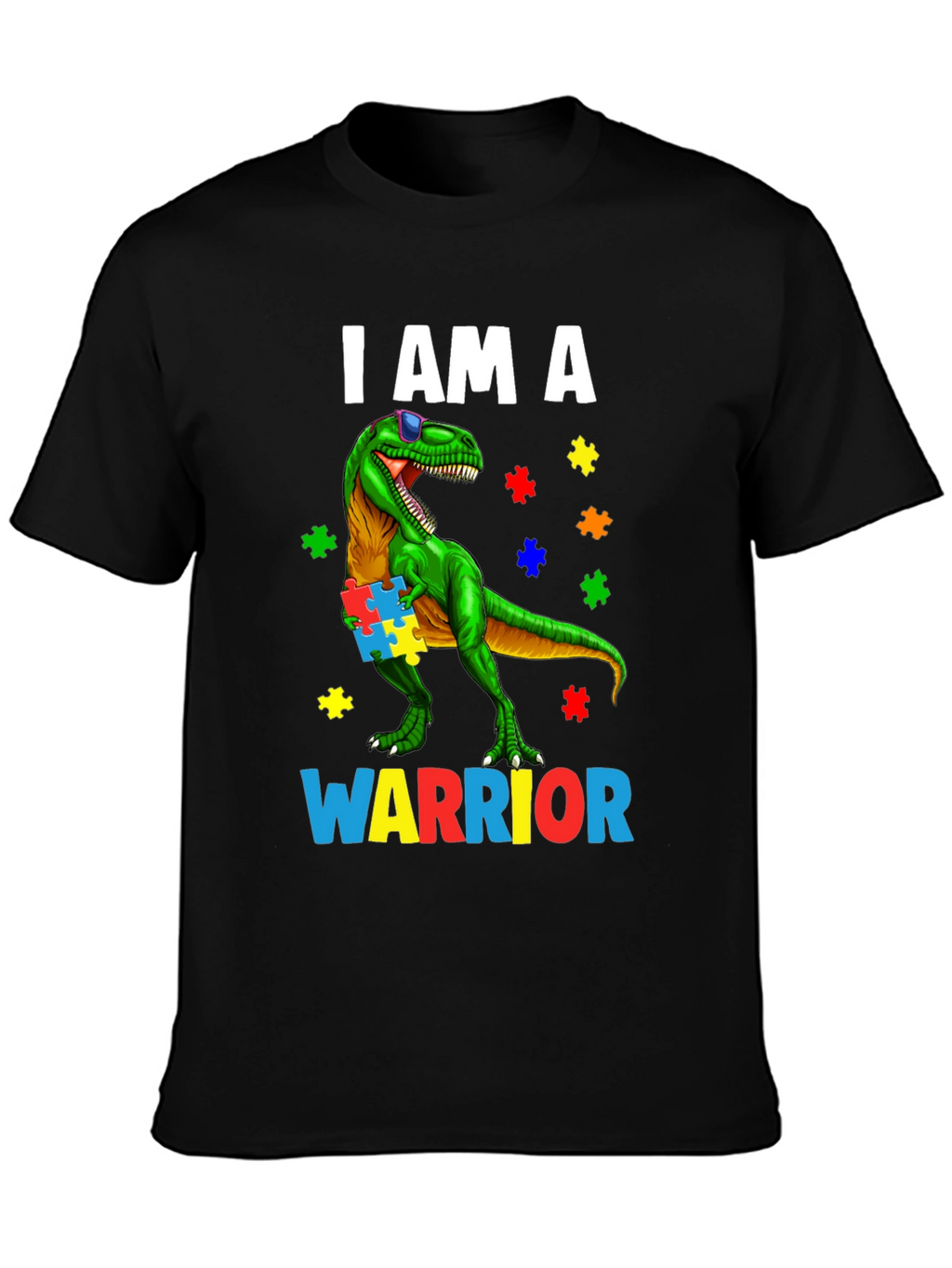 Autism Awareness Dinosaur Warrior T-Shirt